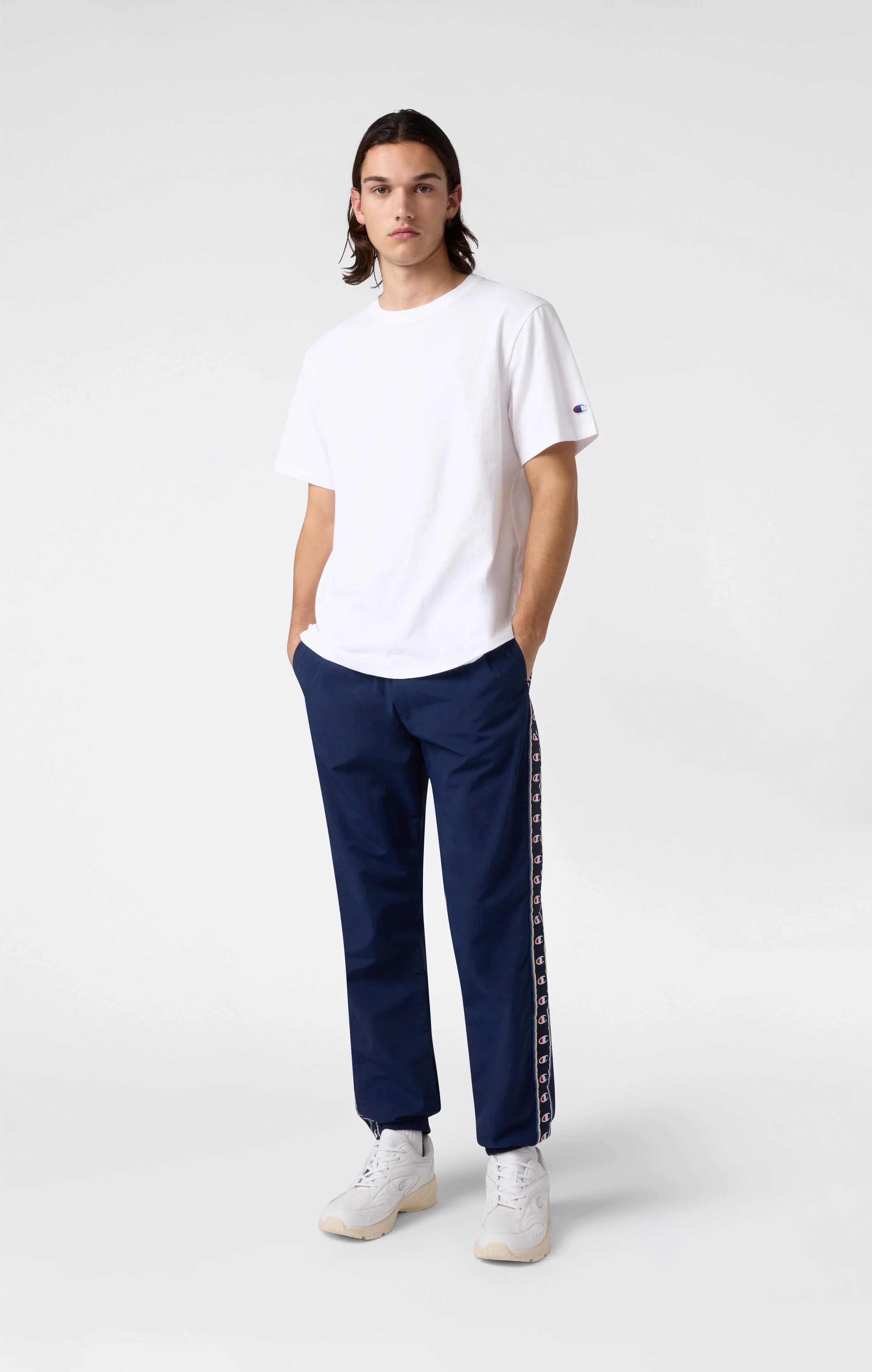 Men’s Track Pants with Elastic Cuffs and Tape Logo - Image 3