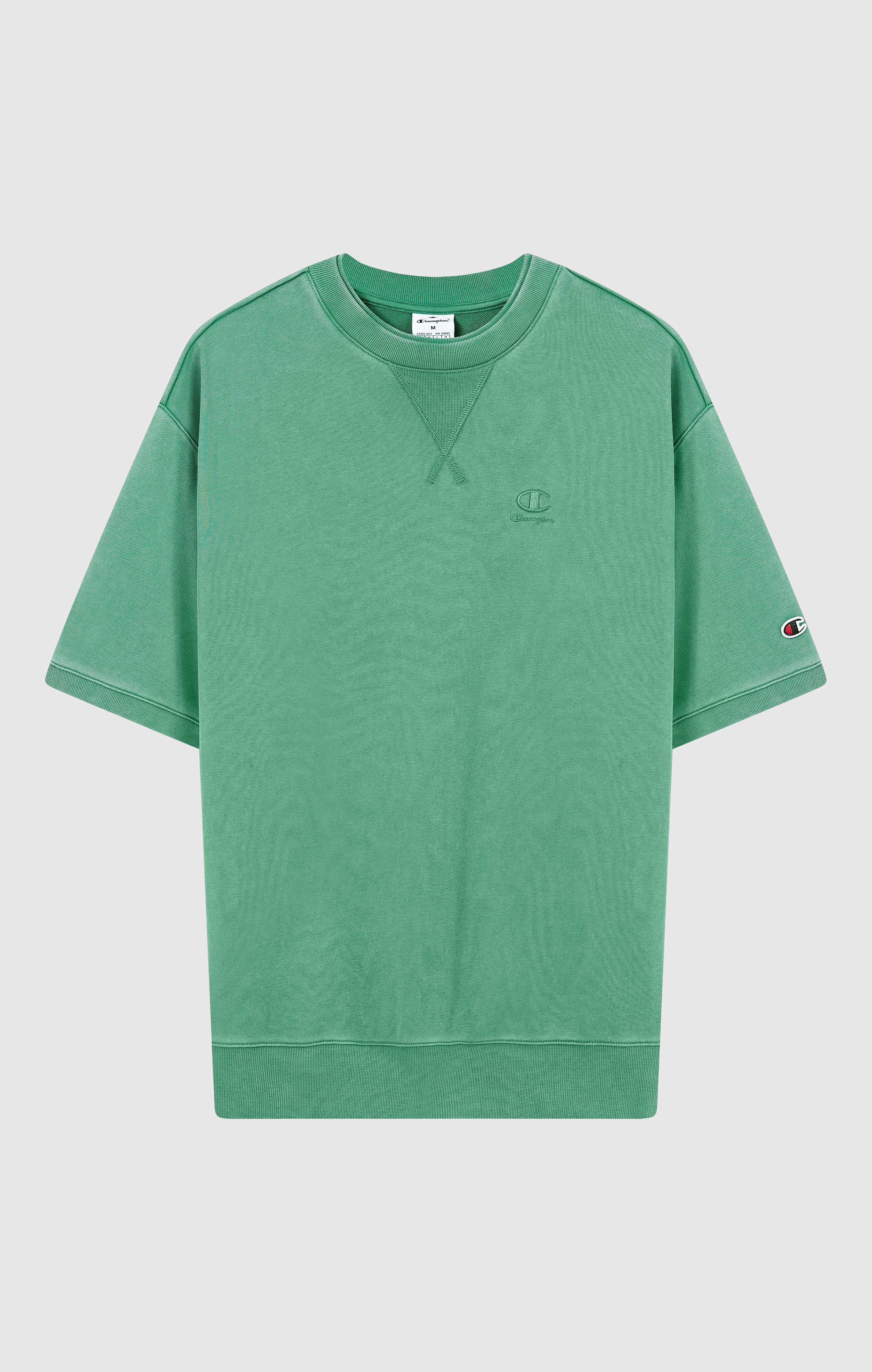 Men’s Washed Effect Short Sleeve Crewneck Sweatshirt Icons - Image 5