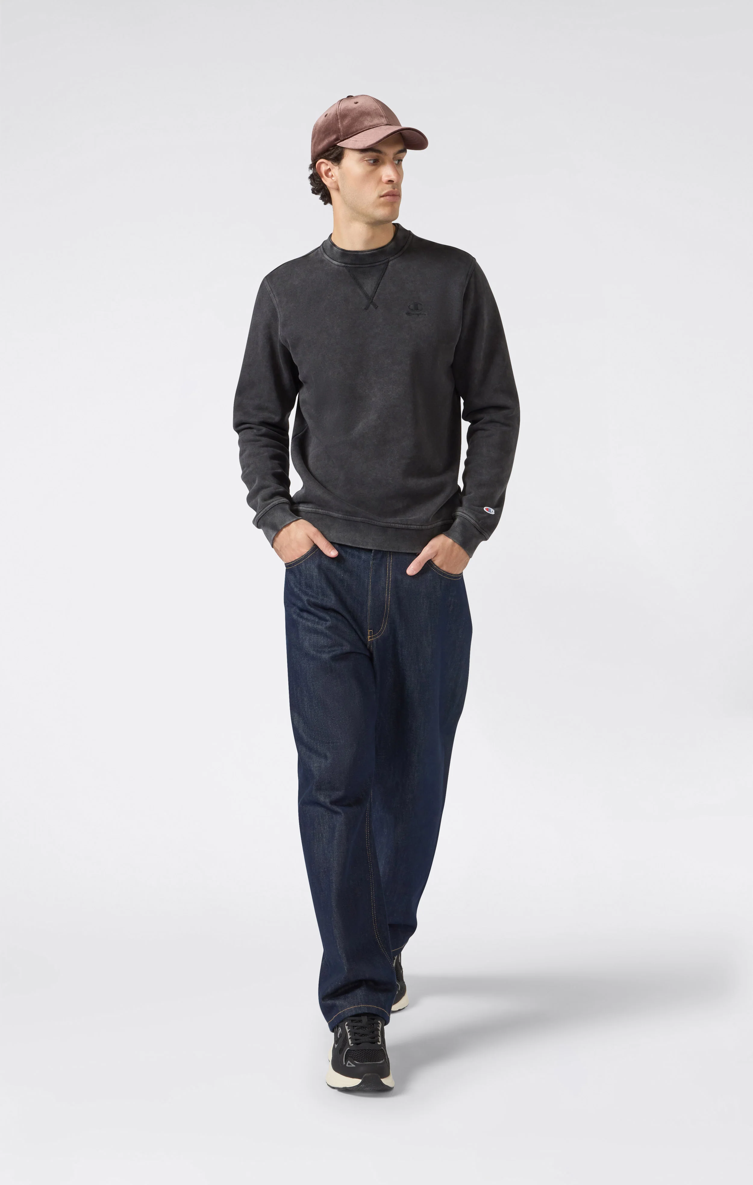 Men’s Washed Fleece Crewneck Sweatshirt Icons - Image 2