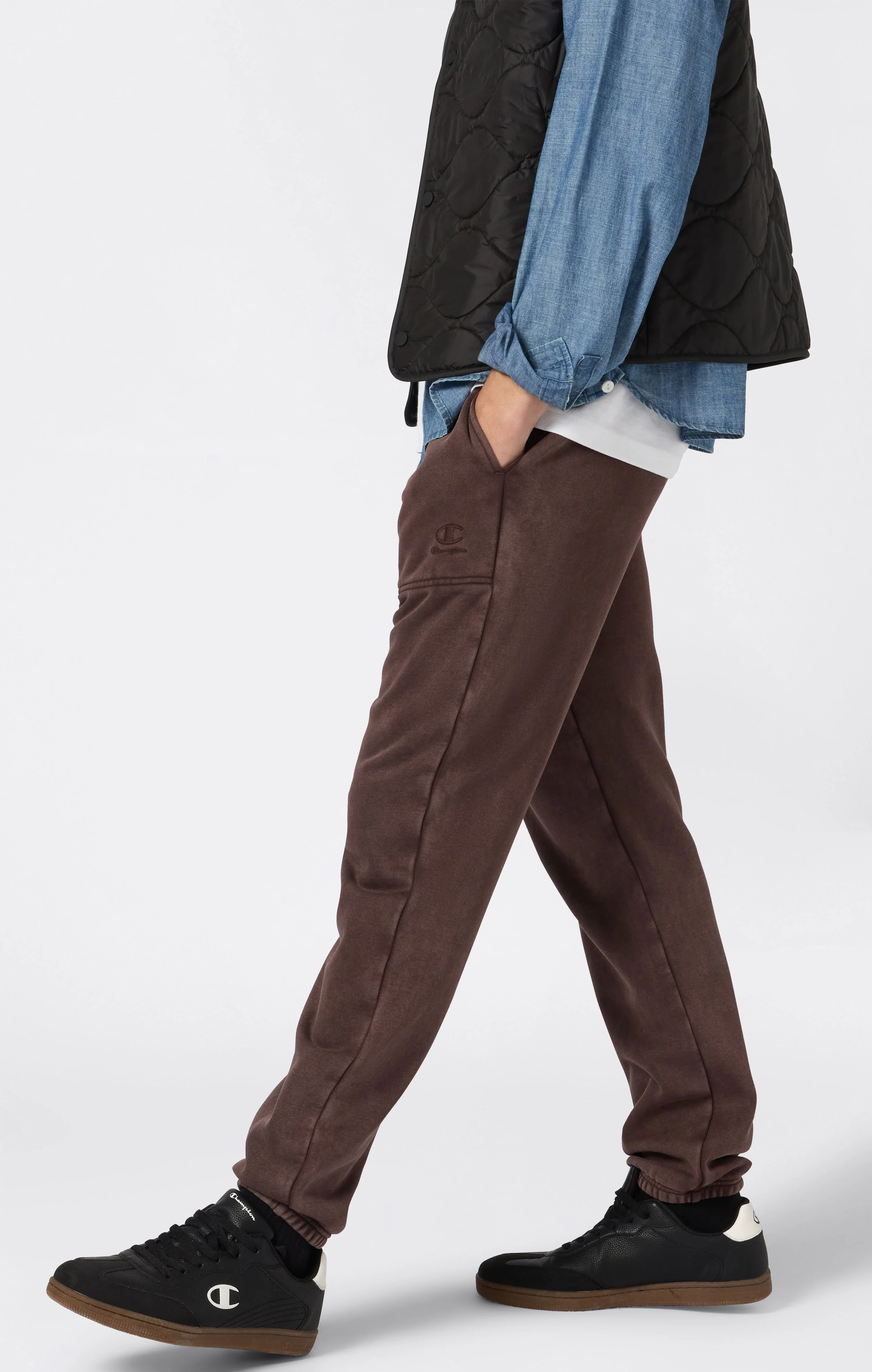 Men’s Washed Fleece Elastic Cuff Pants Icons - Image 2