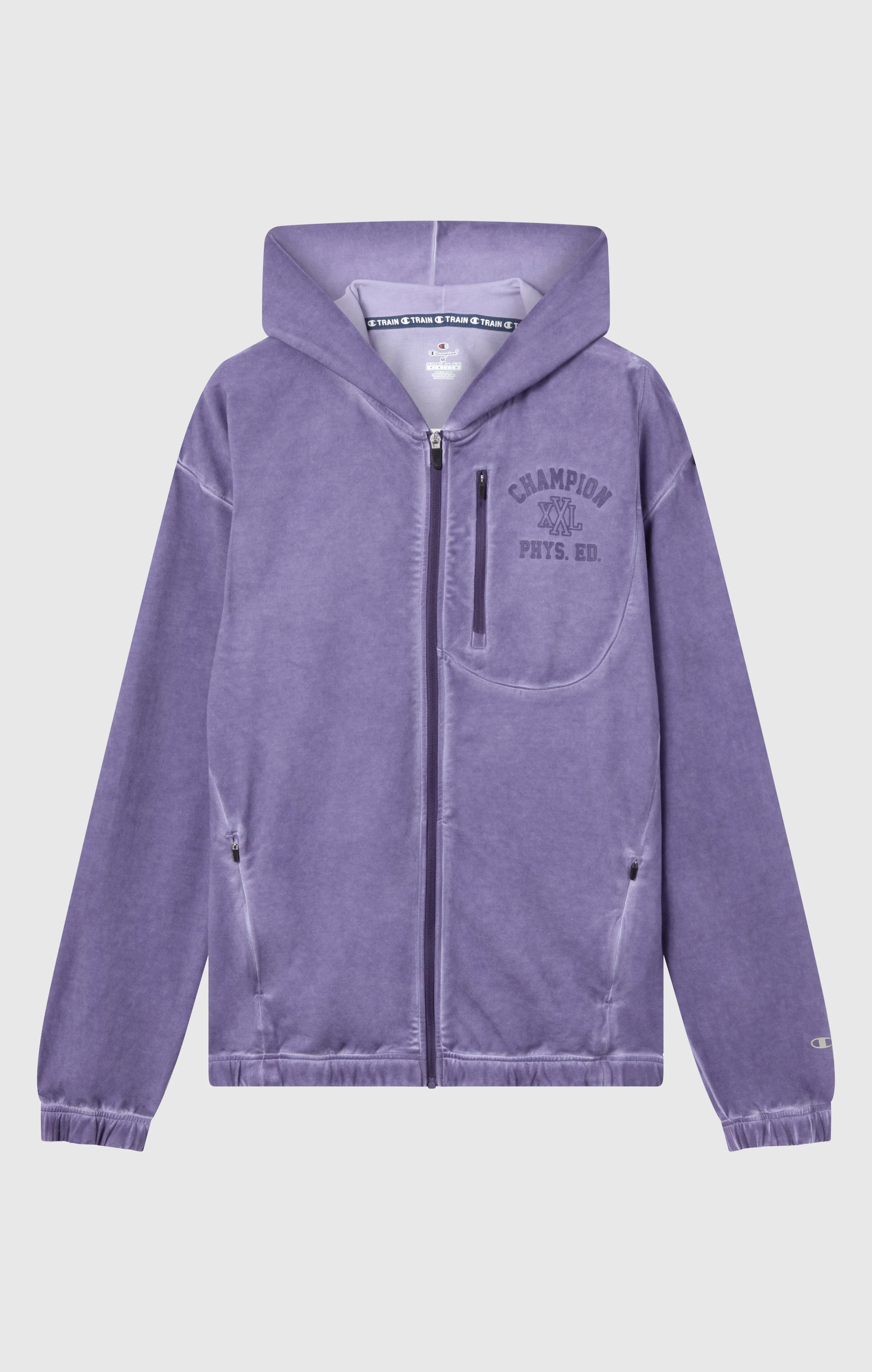 Men’s Washed Full Zip & Chest Zip Pocket Hoodie - Image 6