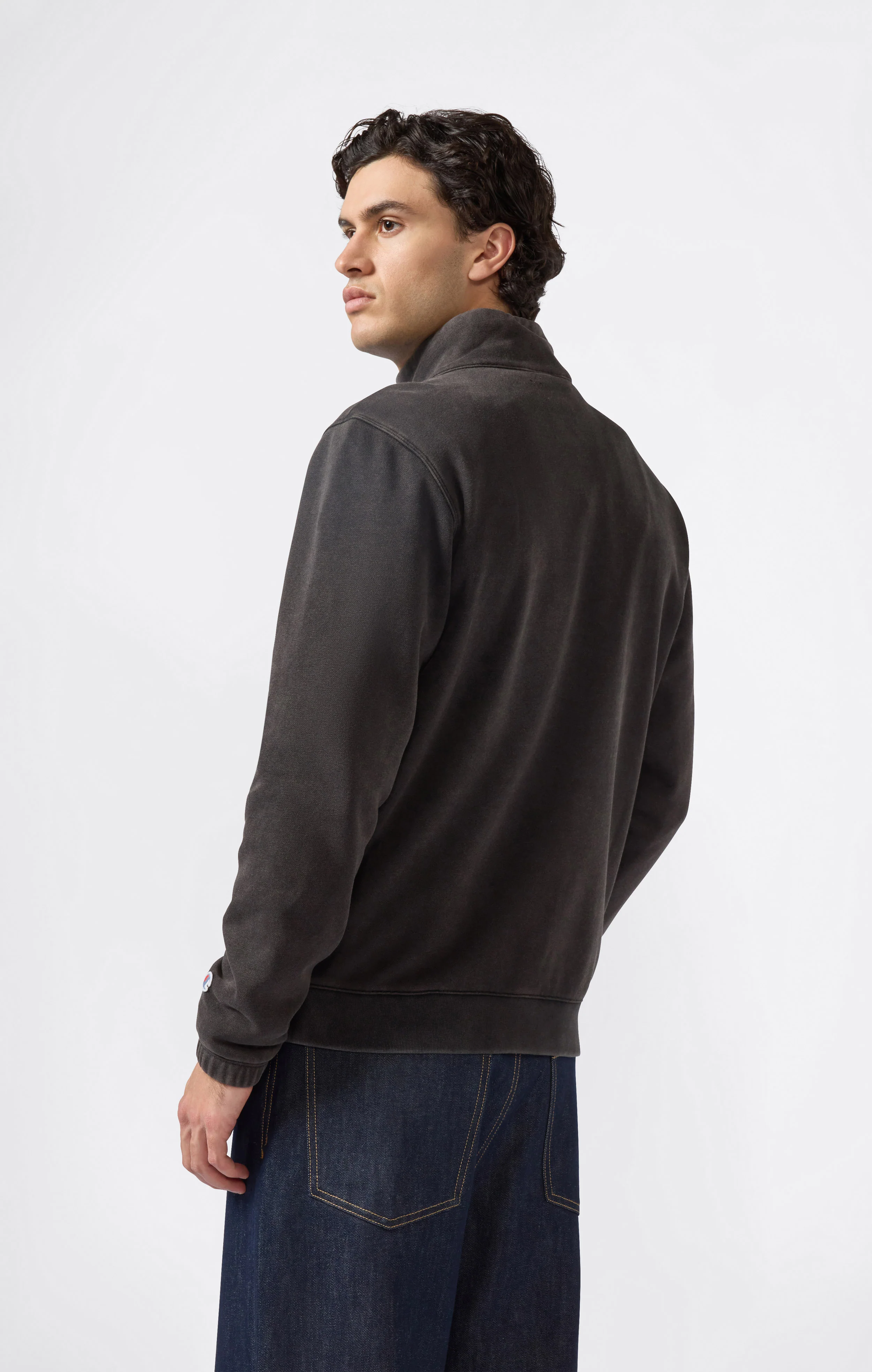 Men’s Washed Full Zip Fleece Sweatshirt Icons - Image 2