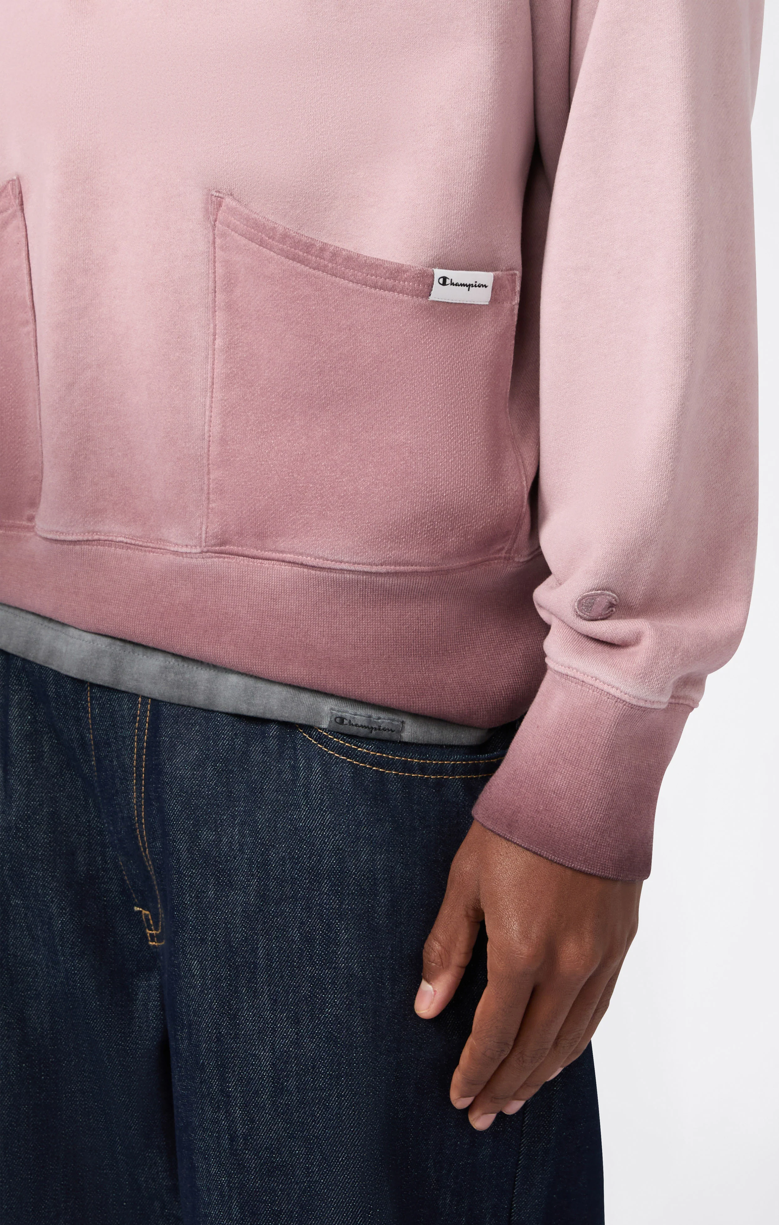 Men’s Washed Polo Half-Zip Neck Heavyweight Sweatshirt Time Capsule - Image 3