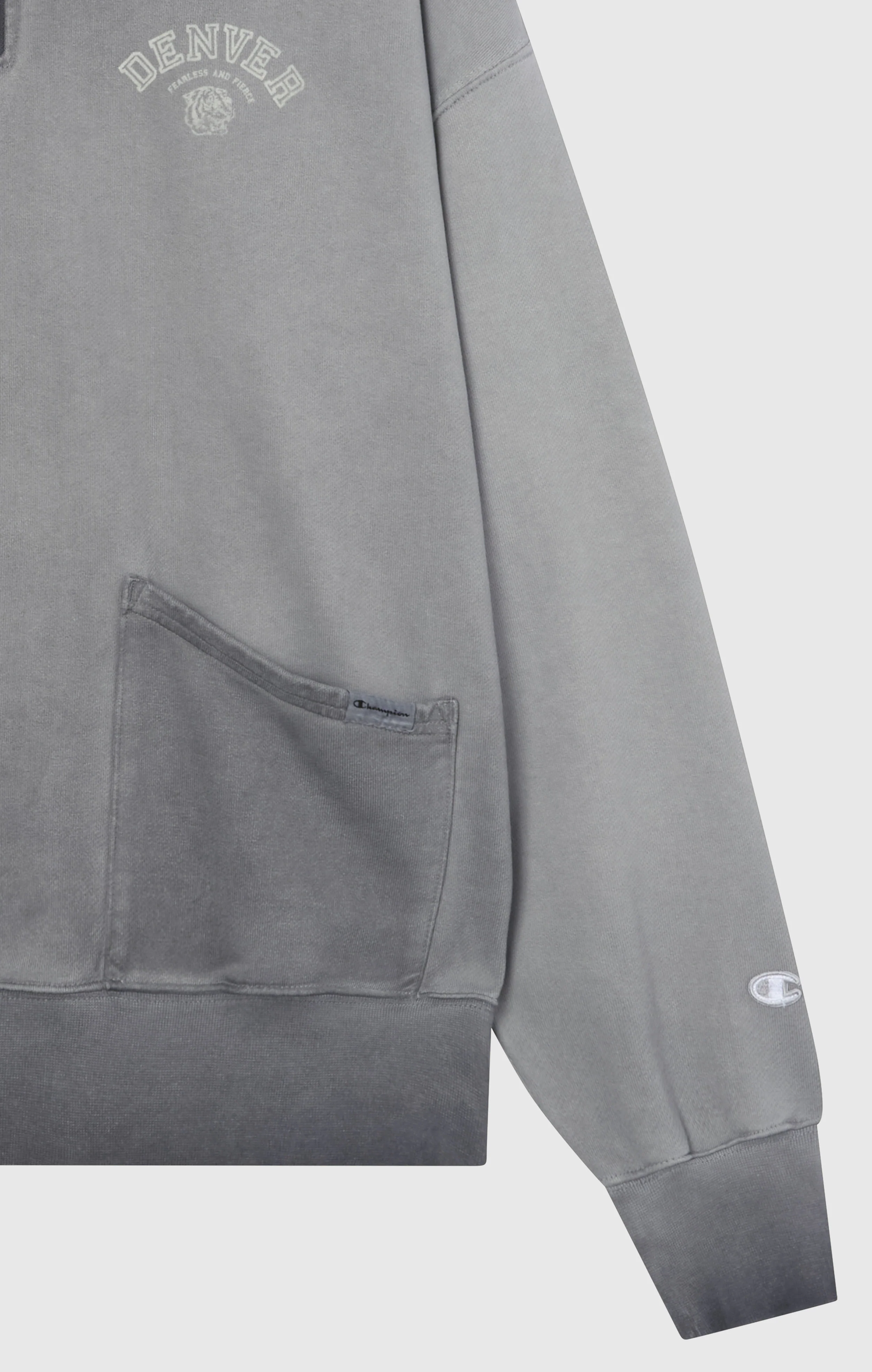 Men’s Washed Polo Half-Zip Neck Heavyweight Sweatshirt Time Capsule - Image 7