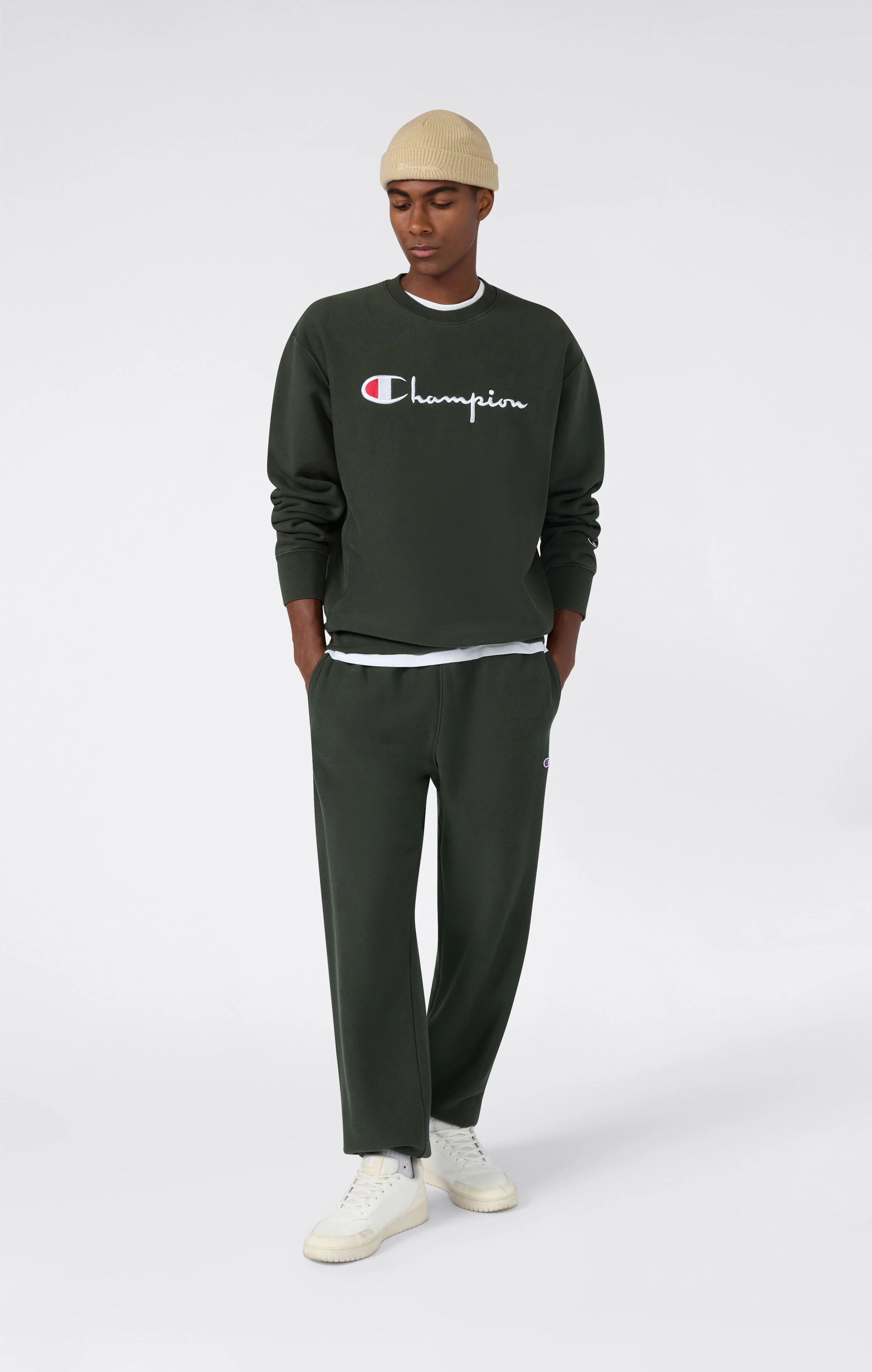 Men’s Heavyweight Fleece Jogger Pants Reverse Weave Loose Fit - Image 2