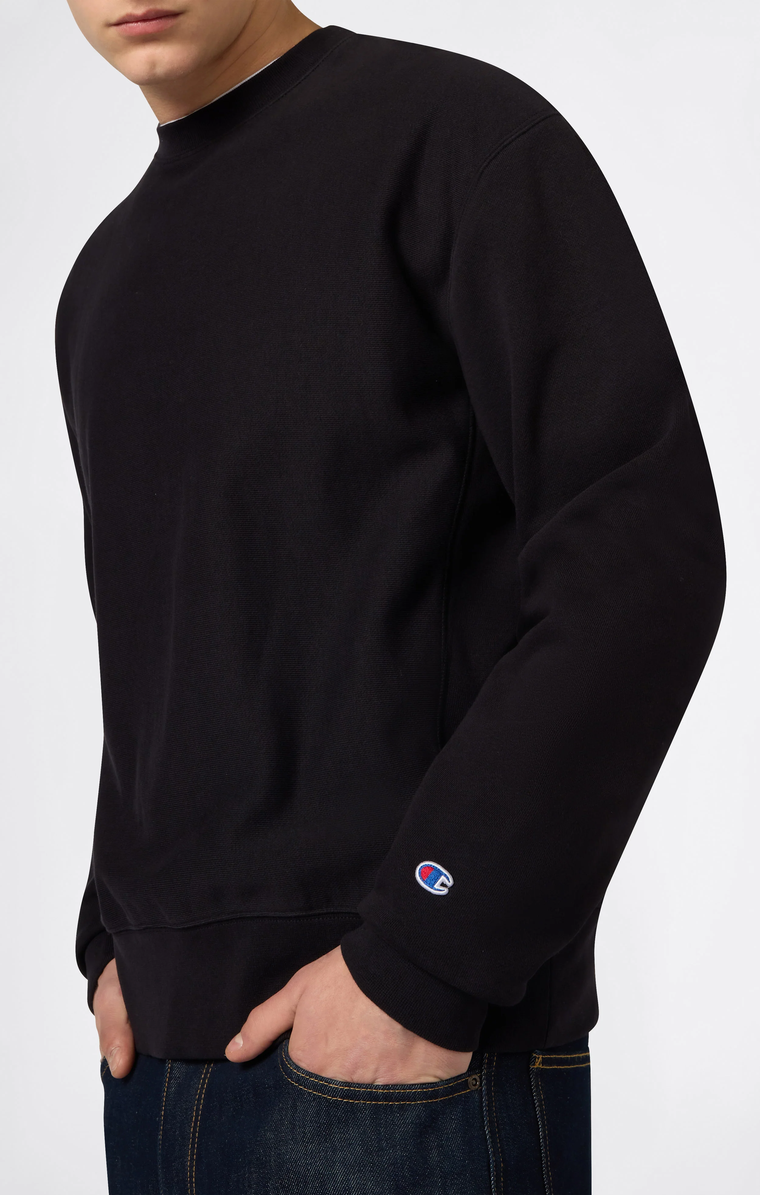 Men’s Lightweight Crewneck Sweatshirt Reverse Weave - Image 3