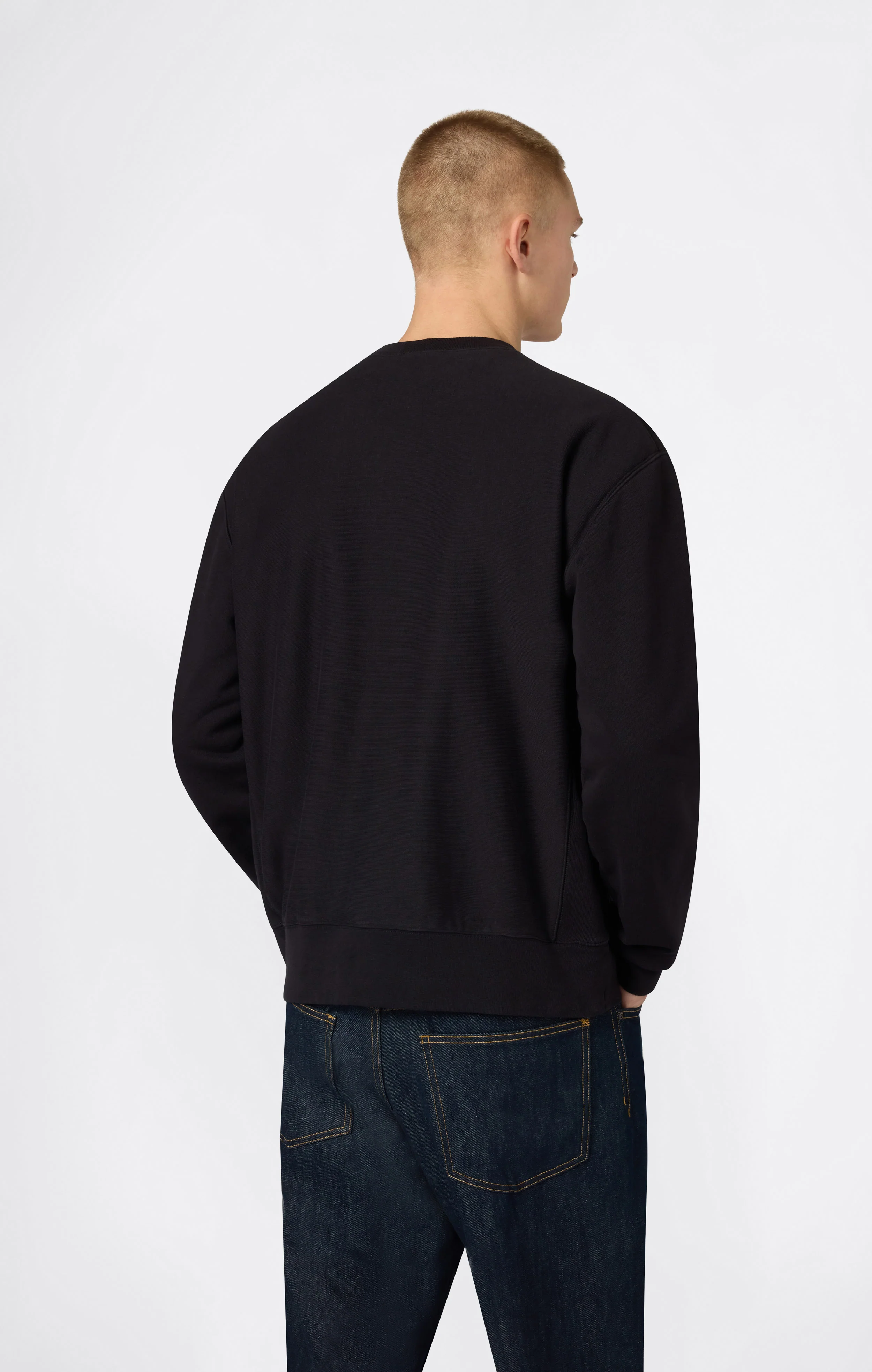 Men’s Lightweight Crewneck Sweatshirt Reverse Weave - Image 4