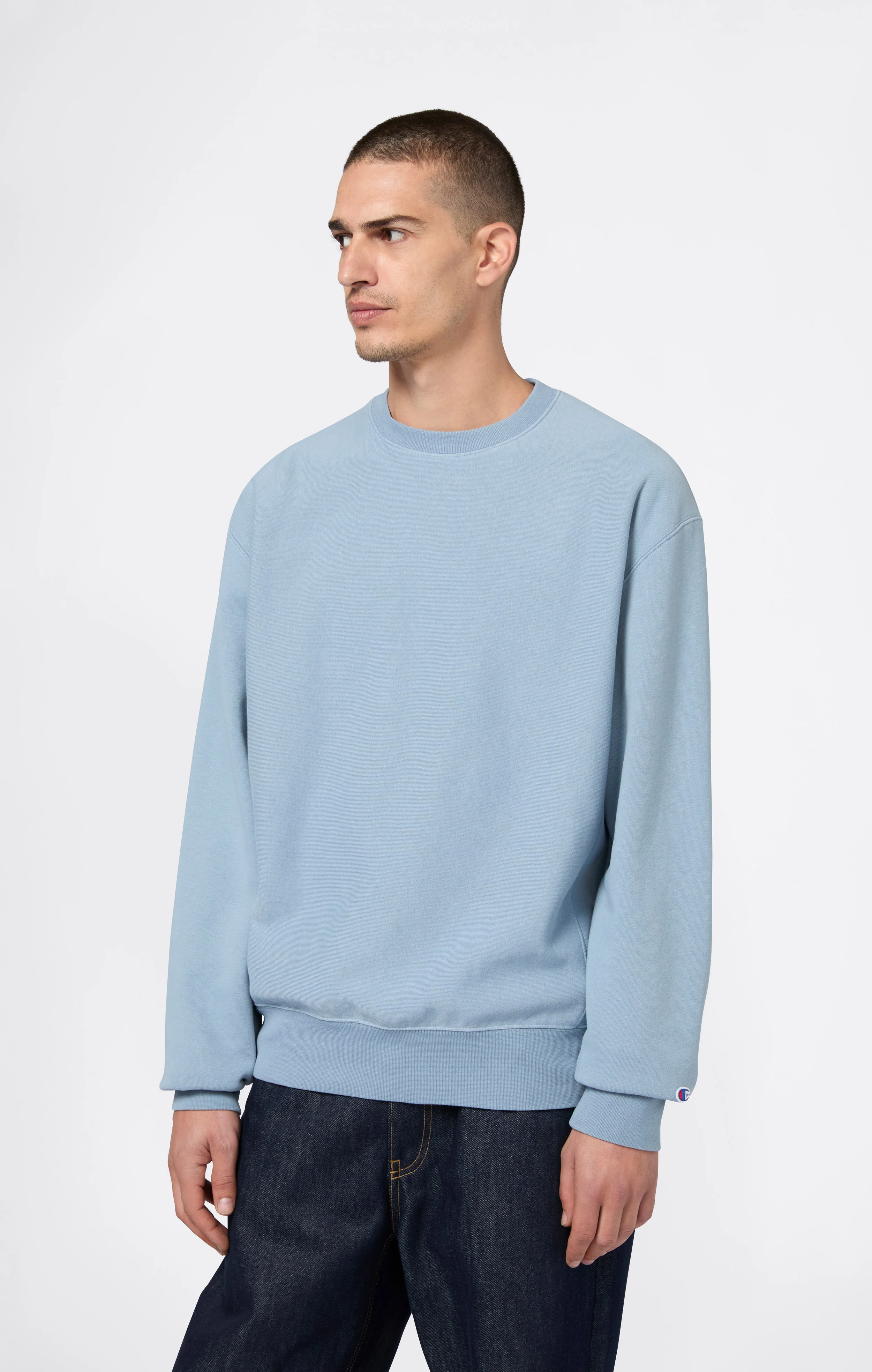 Men’s Lightweight Crewneck Sweatshirt Reverse Weave - Image 3