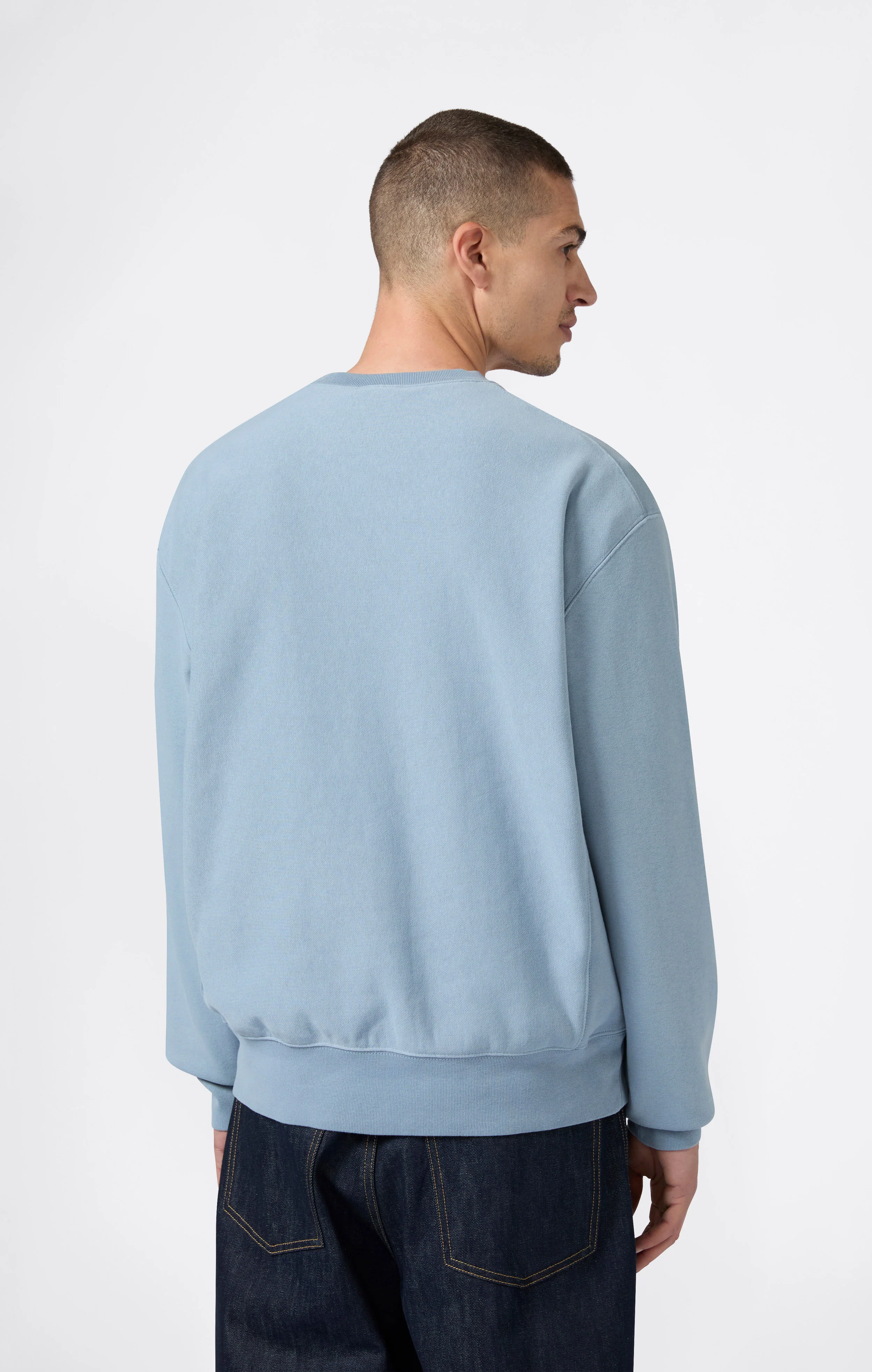 Men’s Lightweight Crewneck Sweatshirt Reverse Weave - Image 4