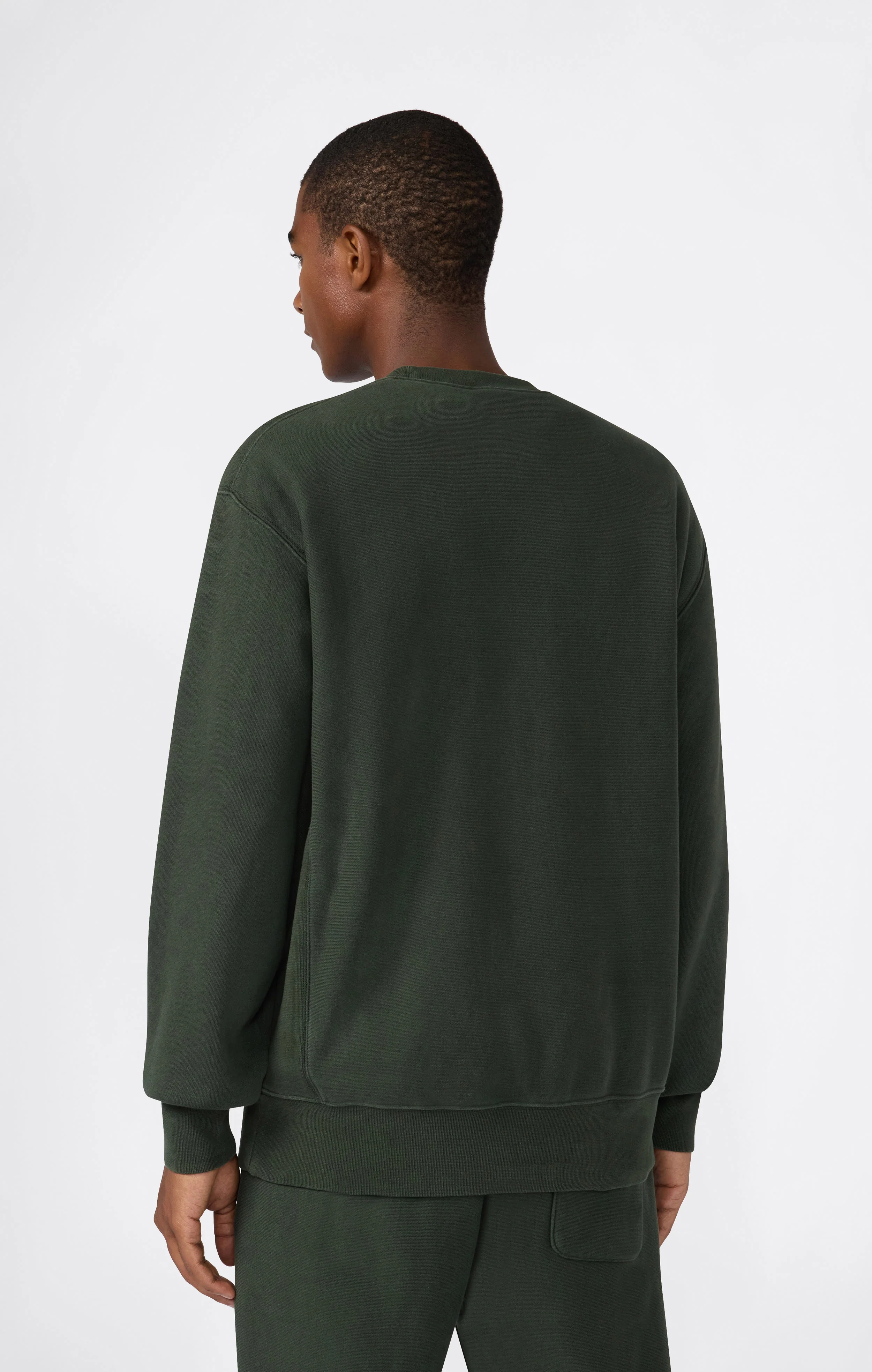 Men’s Heavyweight Crewneck Sweatshirt with Brushed Fleece Interior Reverse Weave - Image 3