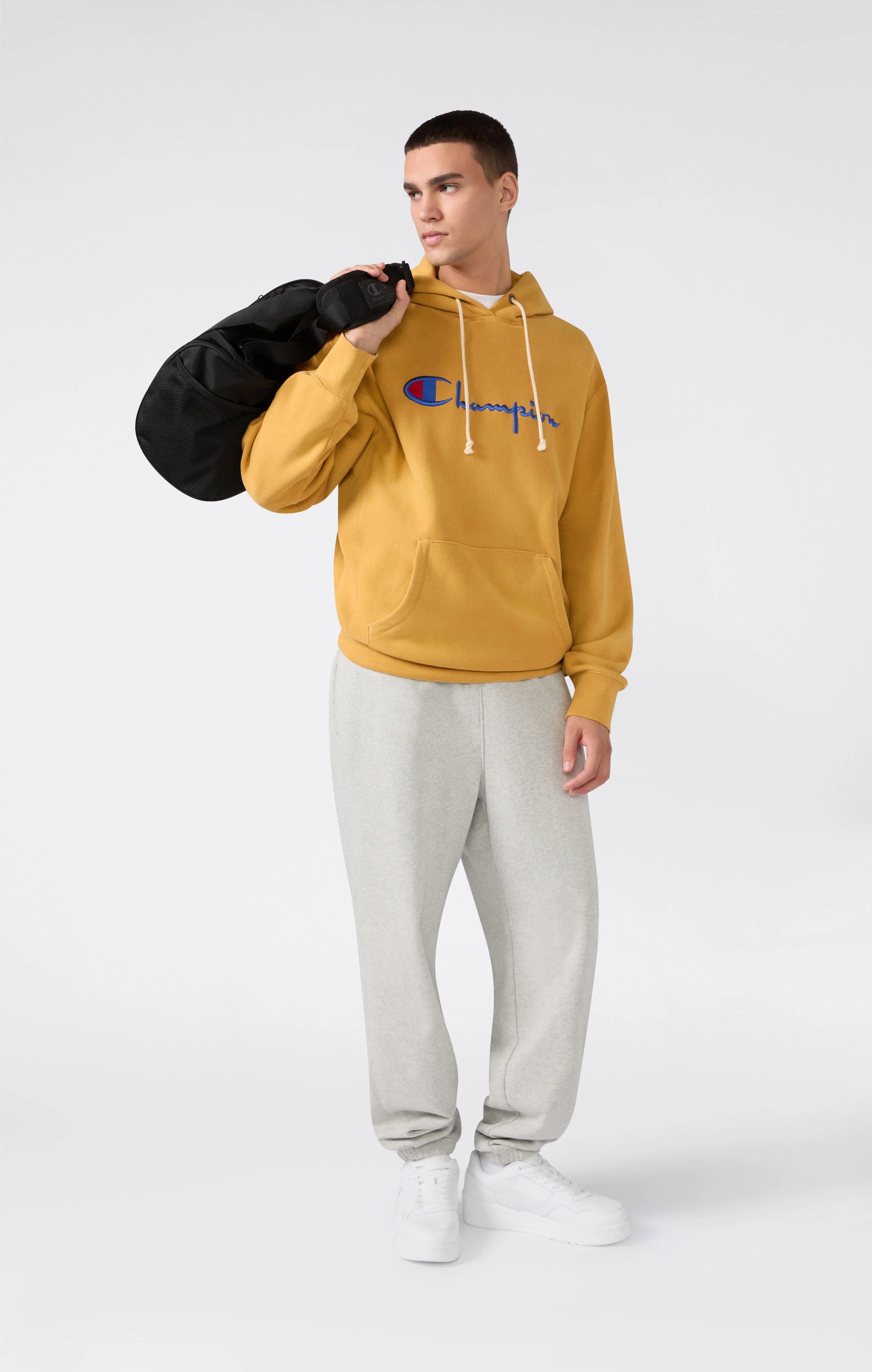Men’s Heavyweight Hoodie with Brushed Fleece Interior Reverse Weave - Image 2