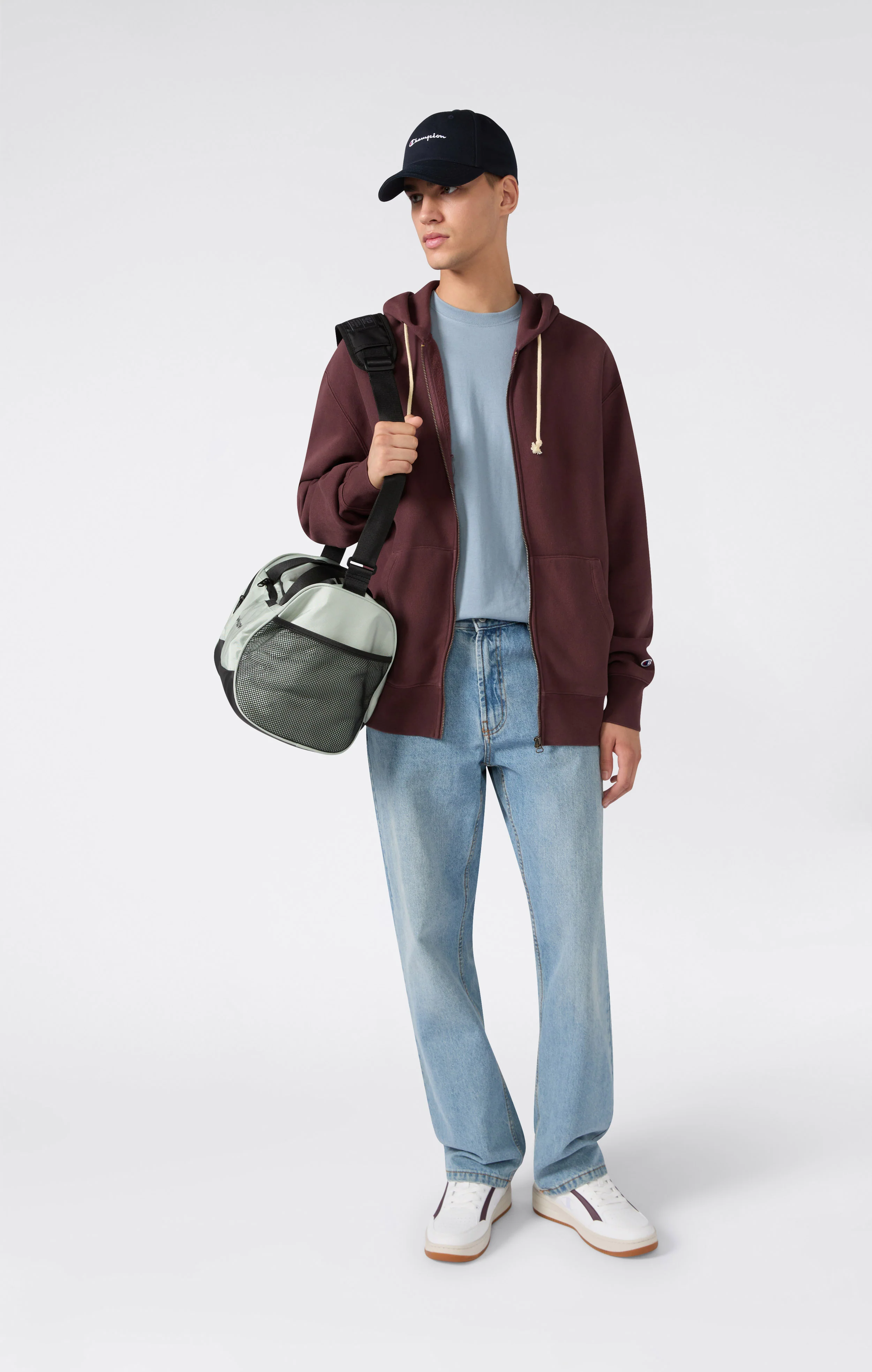 Men's Fleece Full Zip Hoodie Reverse Weave - Image 2