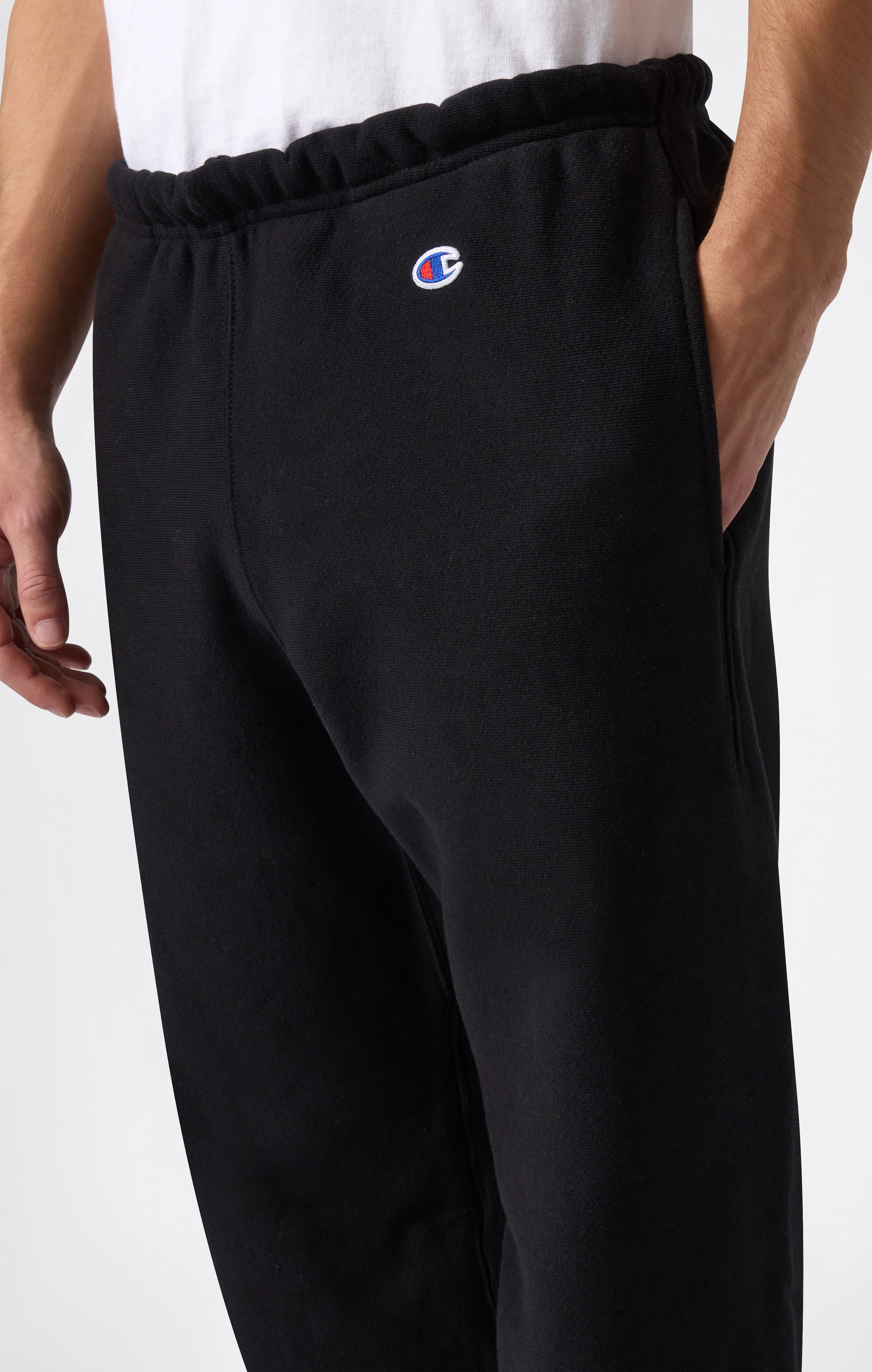 Men's Fleece Reverse Weave Elastic Cuff Pants Made in USA - Image 2