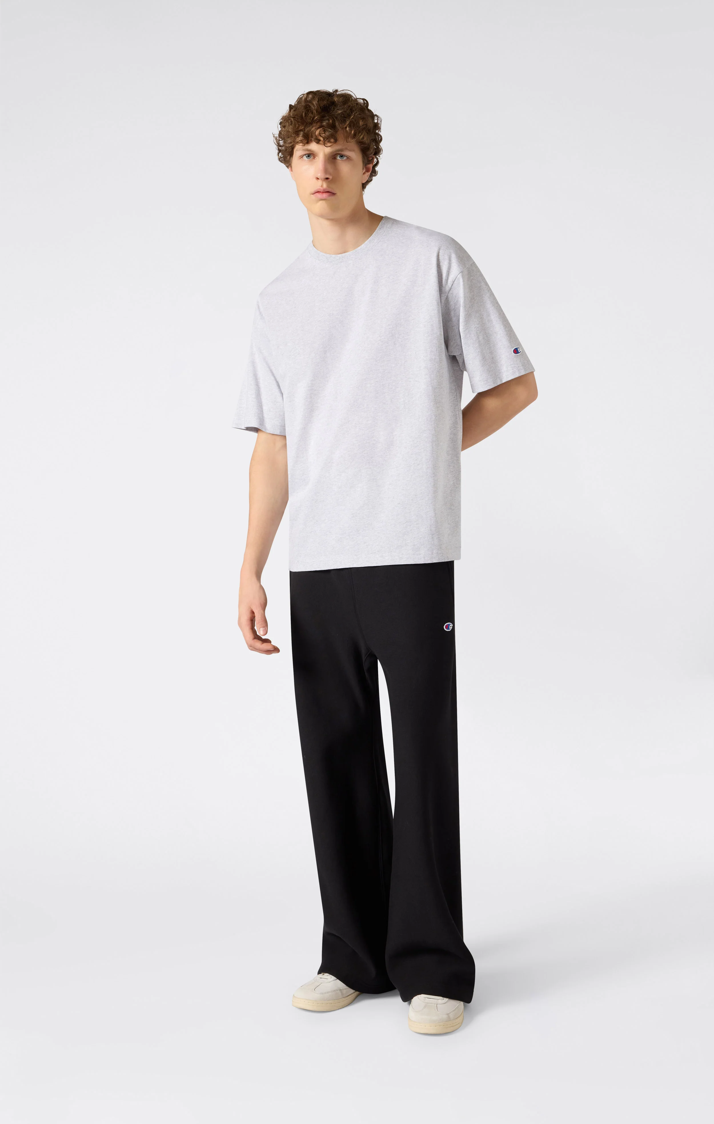 Men’s Heavyweight Wide-Leg Fleece Jogger Pants Reverse Weave - Image 2