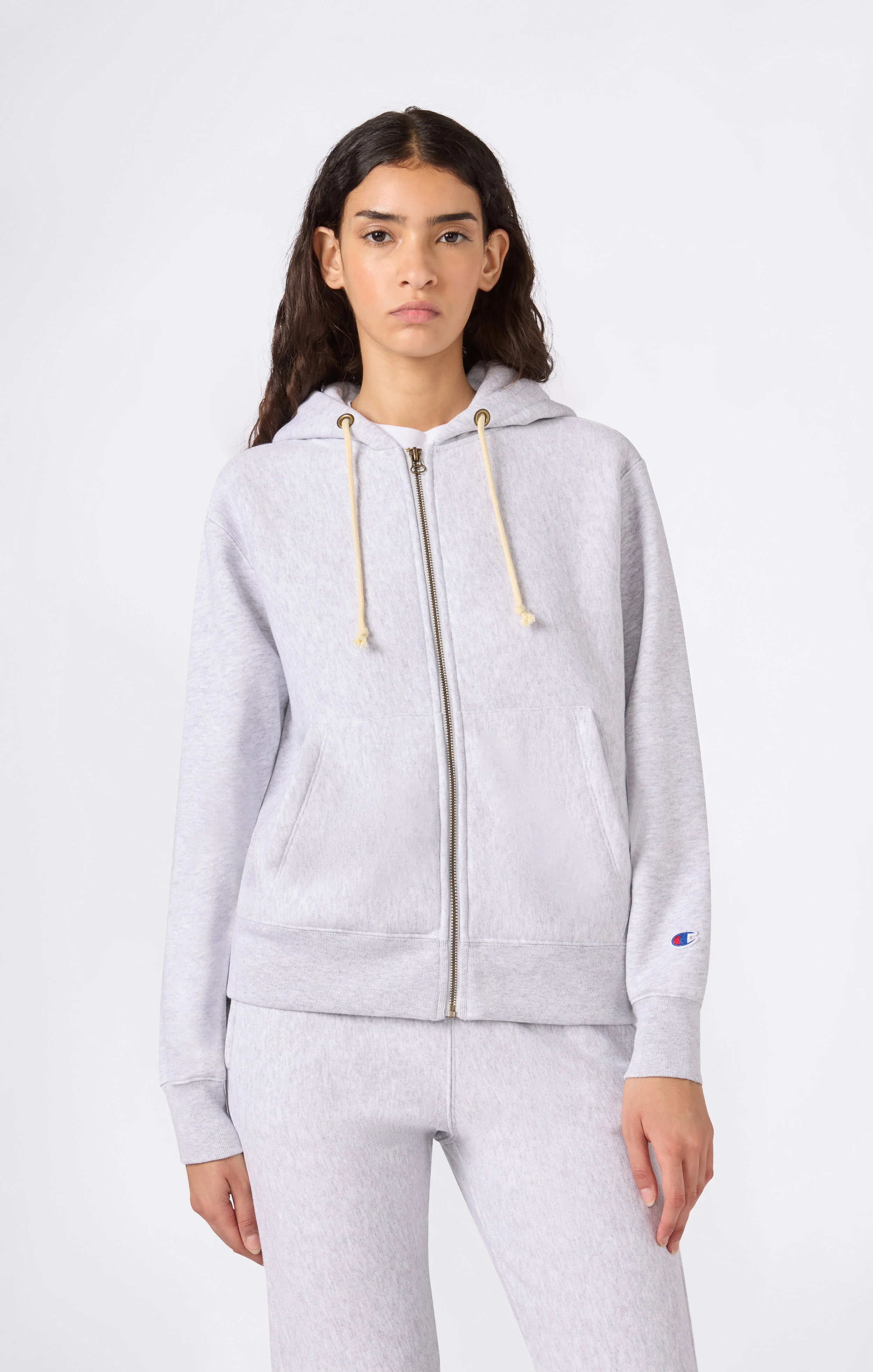 Women’s Heavyweight Full-Zip Fleece Hoodie Reverse Weave - Image 3
