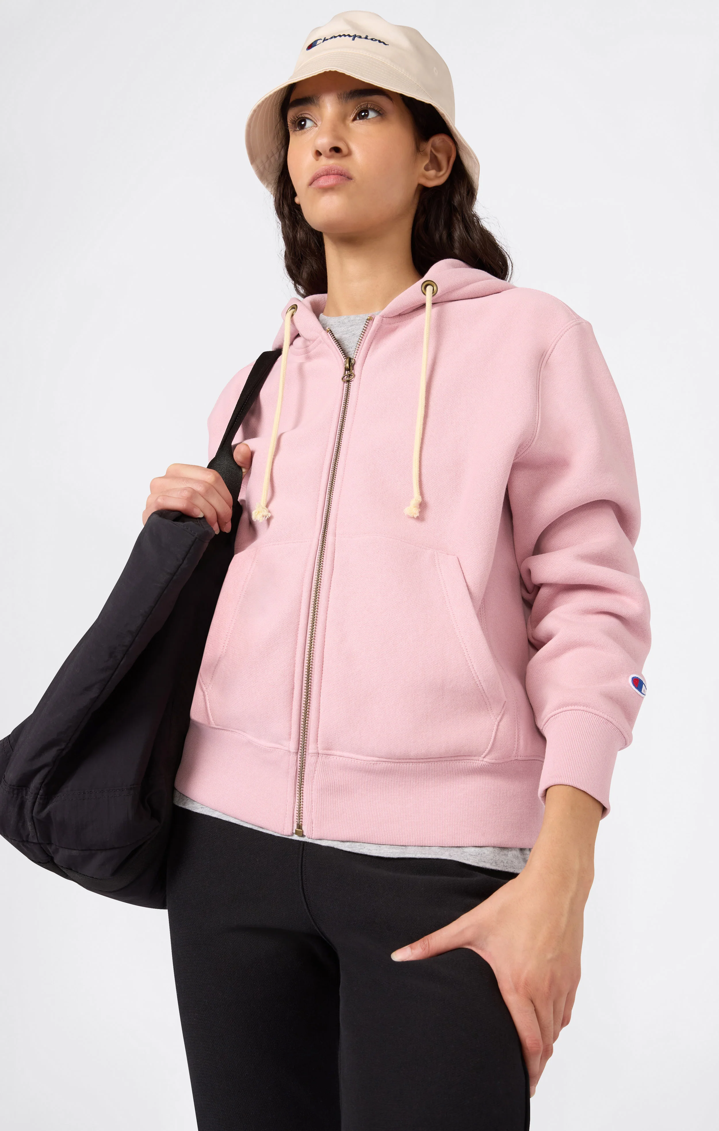 Women’s Heavyweight Full-Zip Fleece Hoodie Reverse Weave - Image 2