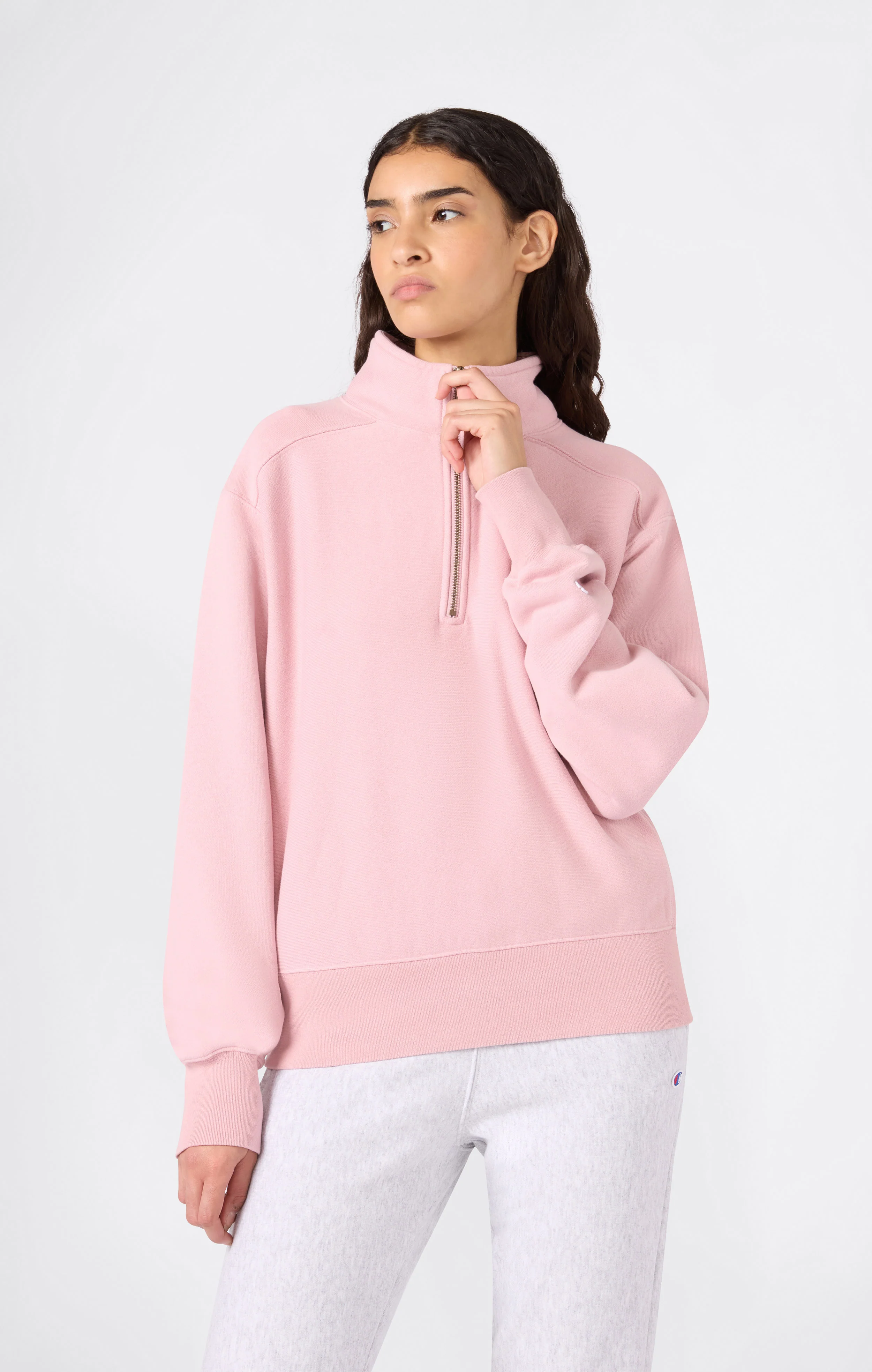 Women’s Heavyweight Half-Zip Fleece Sweatshirt Reverse Weave