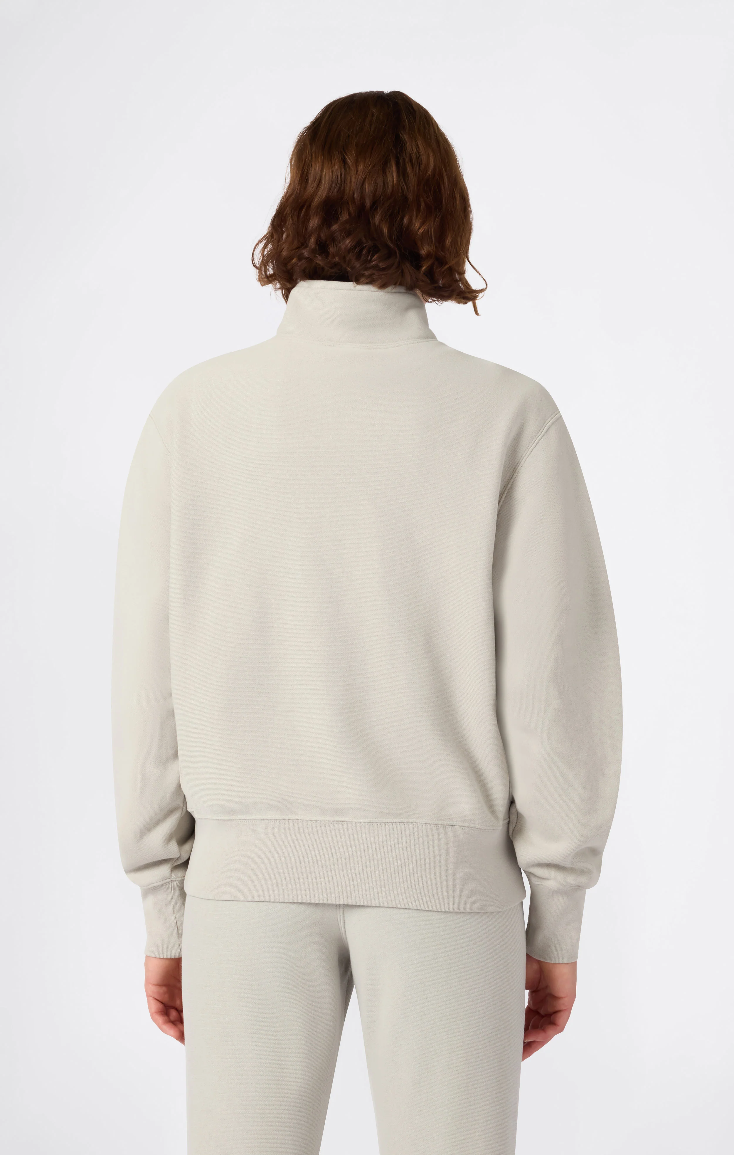 Women’s Heavyweight Half-Zip Fleece Sweatshirt Reverse Weave - Image 4
