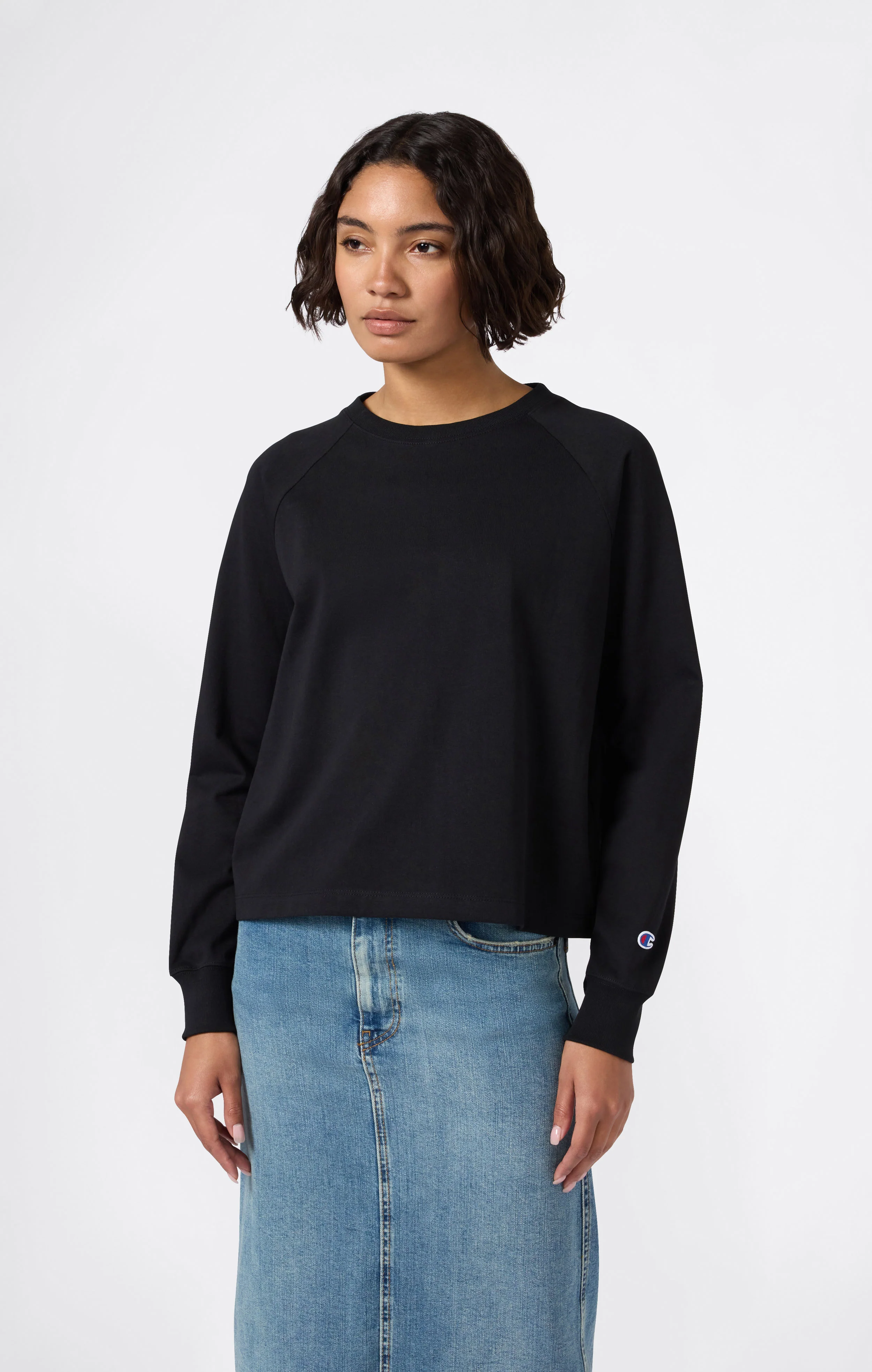 Reverse Weave Women’s Long Sleeve T-Shirt - Image 2