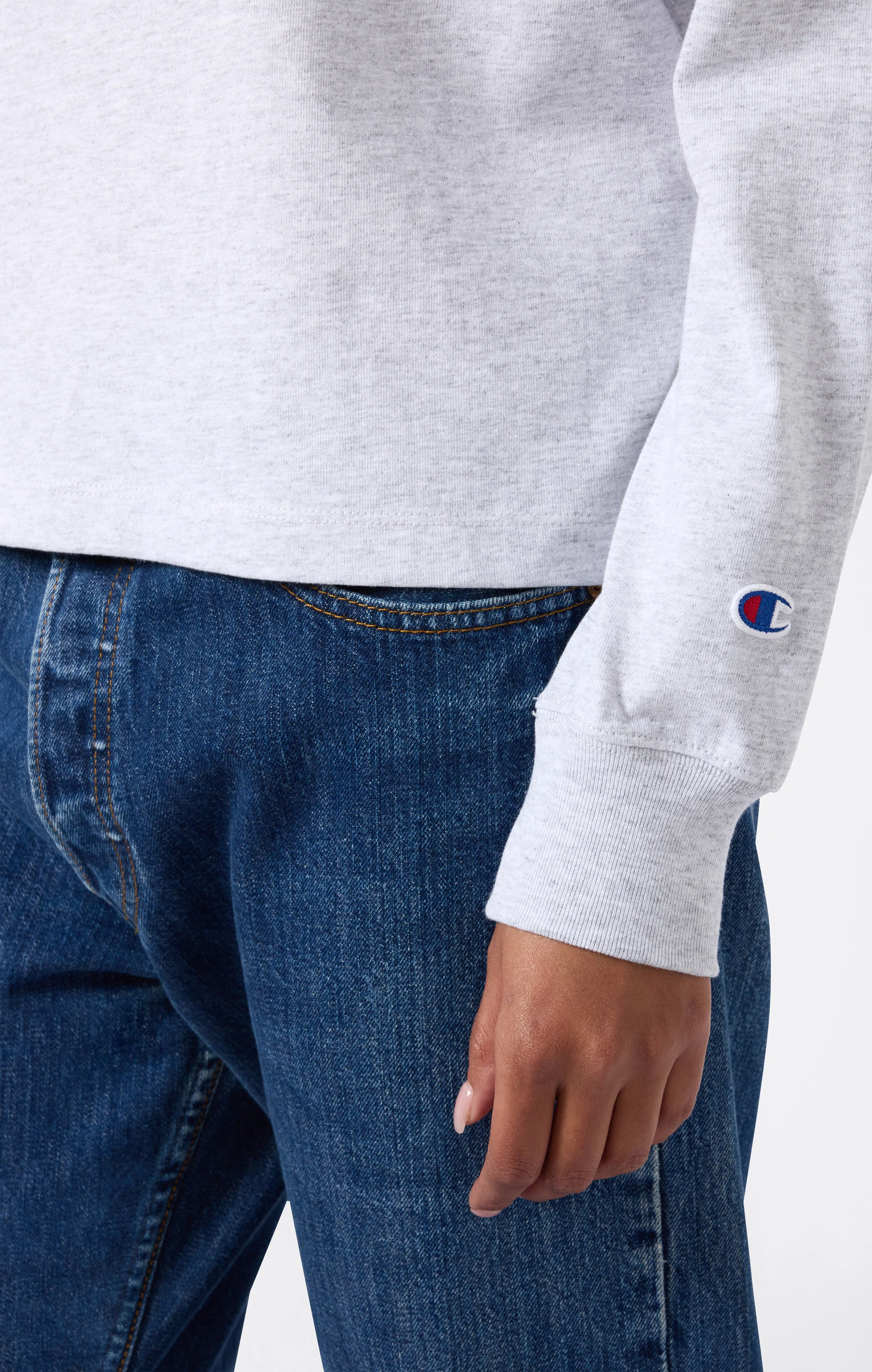 Reverse Weave Women’s Long Sleeve T-Shirt - Image 4