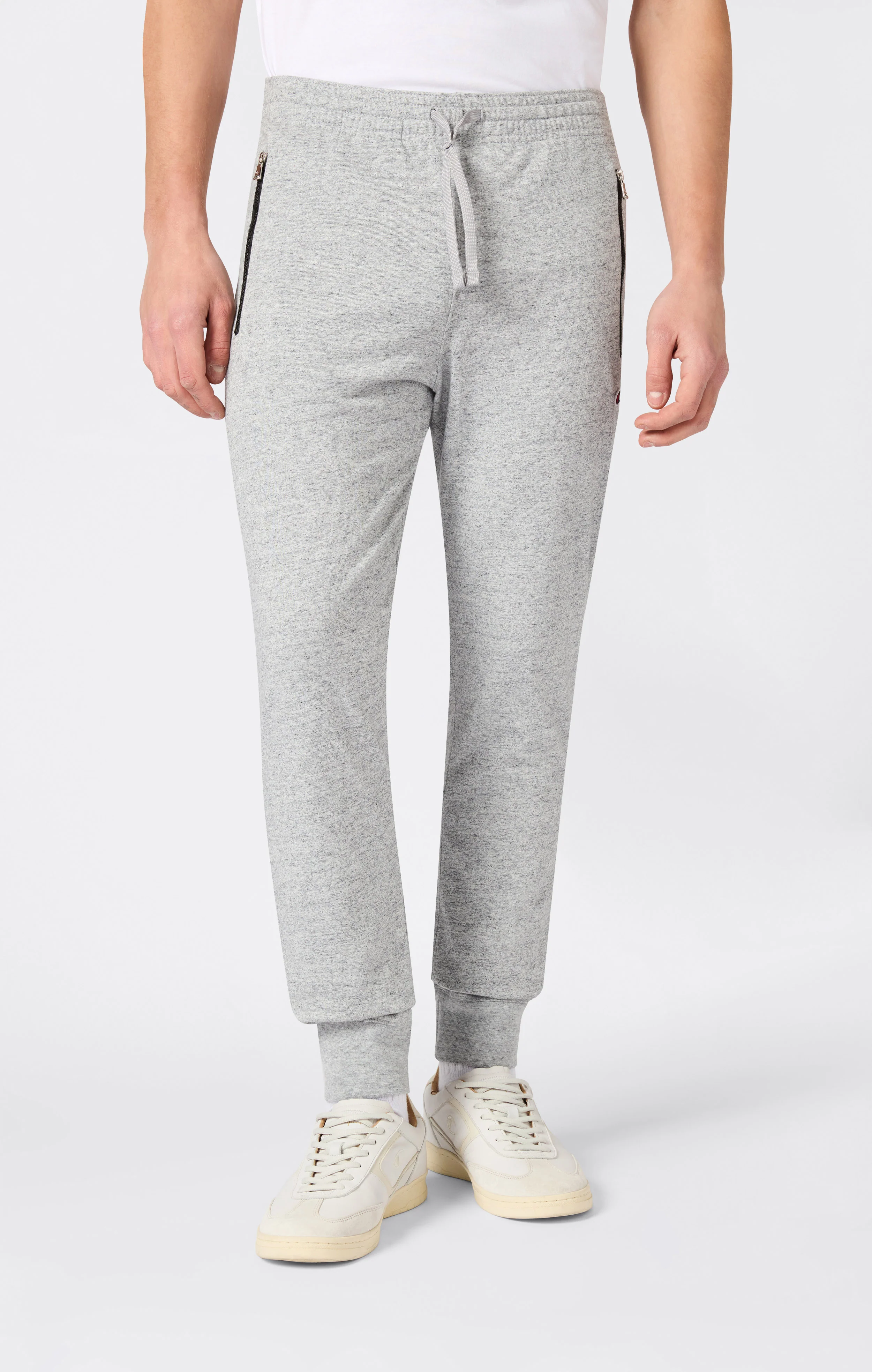 Slim Fit Men's Light Rib Cuff Pants with Zip Pockets Icons