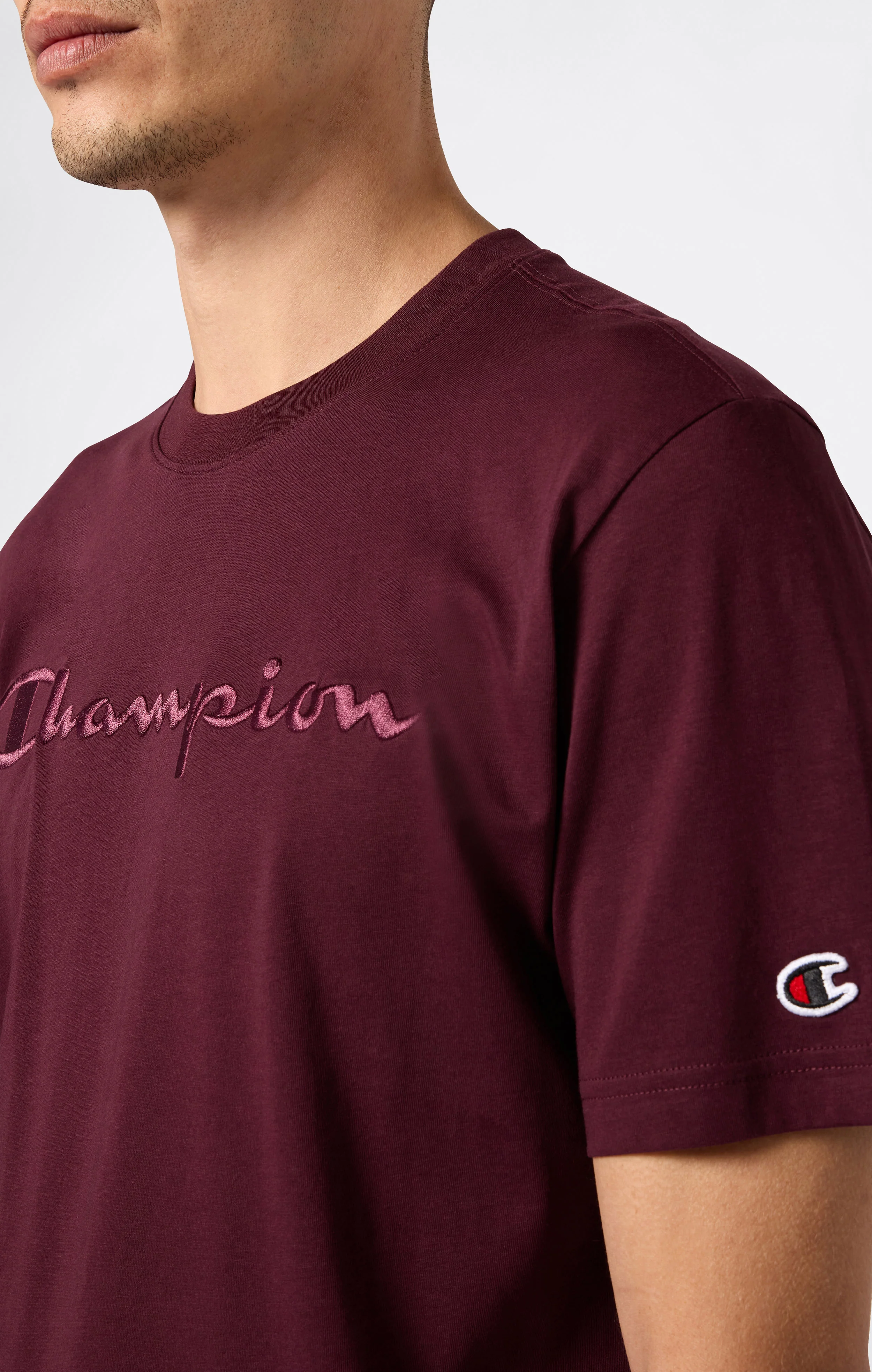 Men’s T-Shirt with Big Embroidery Logo Icons - Image 4