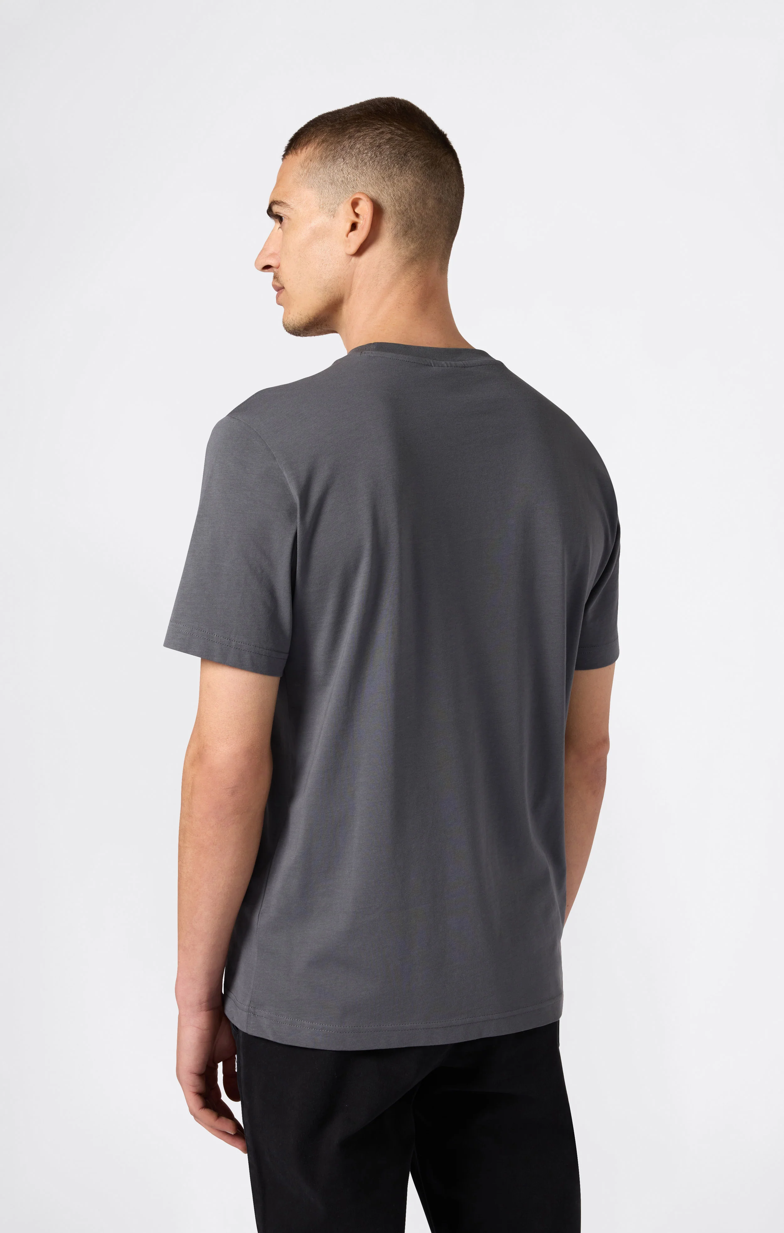 Men’s T-Shirt with Big Embroidery Logo Icons - Image 4
