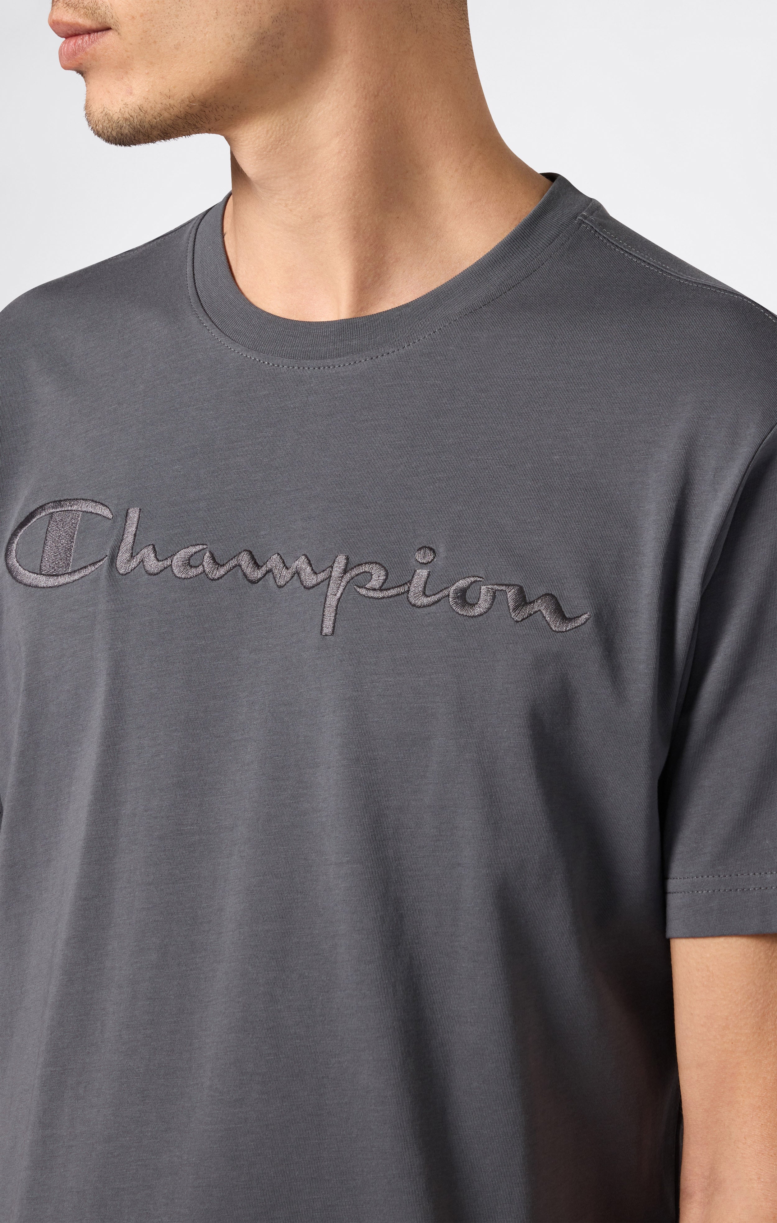 Men’s T-Shirt with Big Embroidery Logo Icons - Image 5