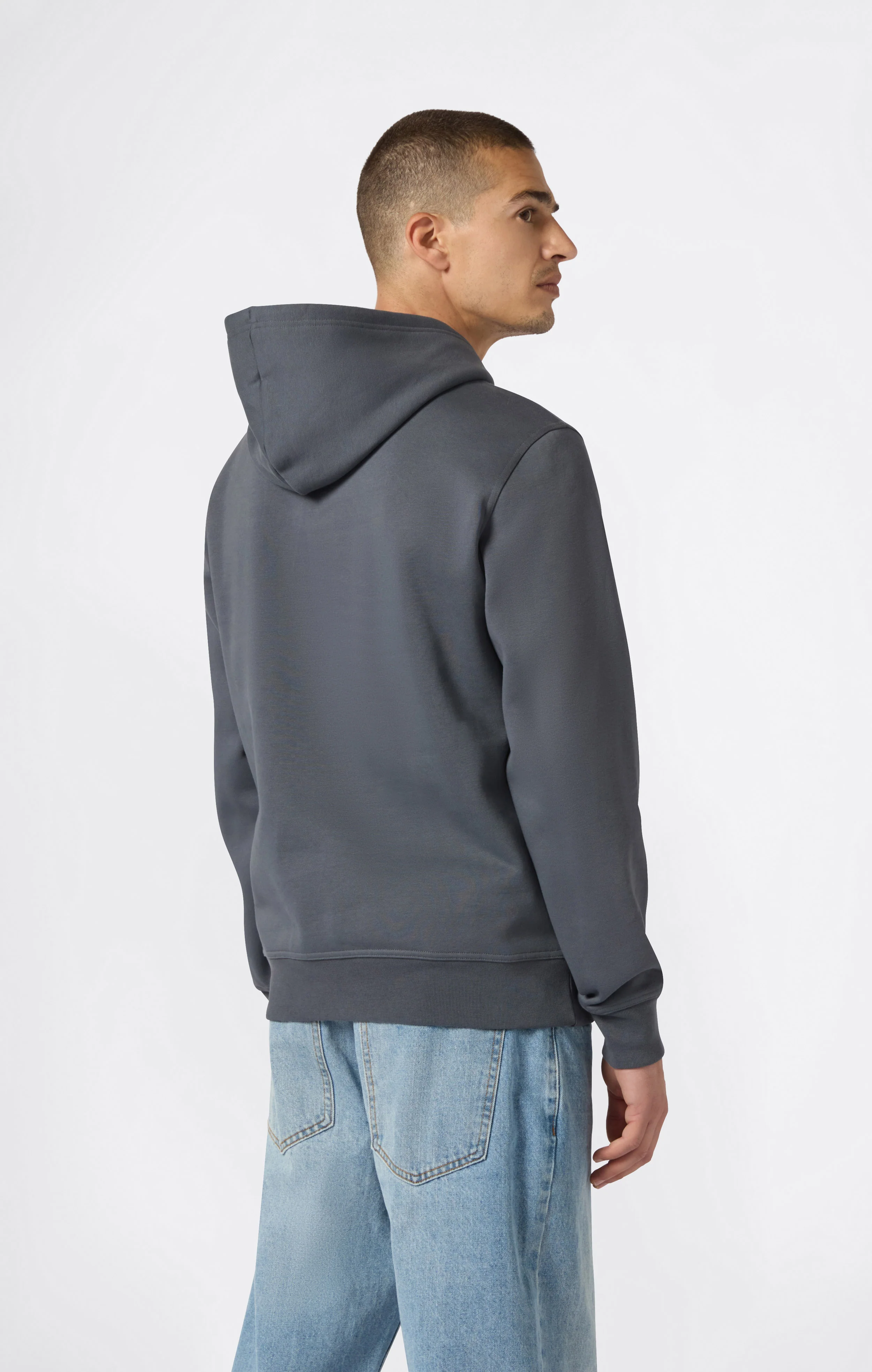 Men’s Fleece Hoodie with Big Embroidered Logo Icons - Image 2