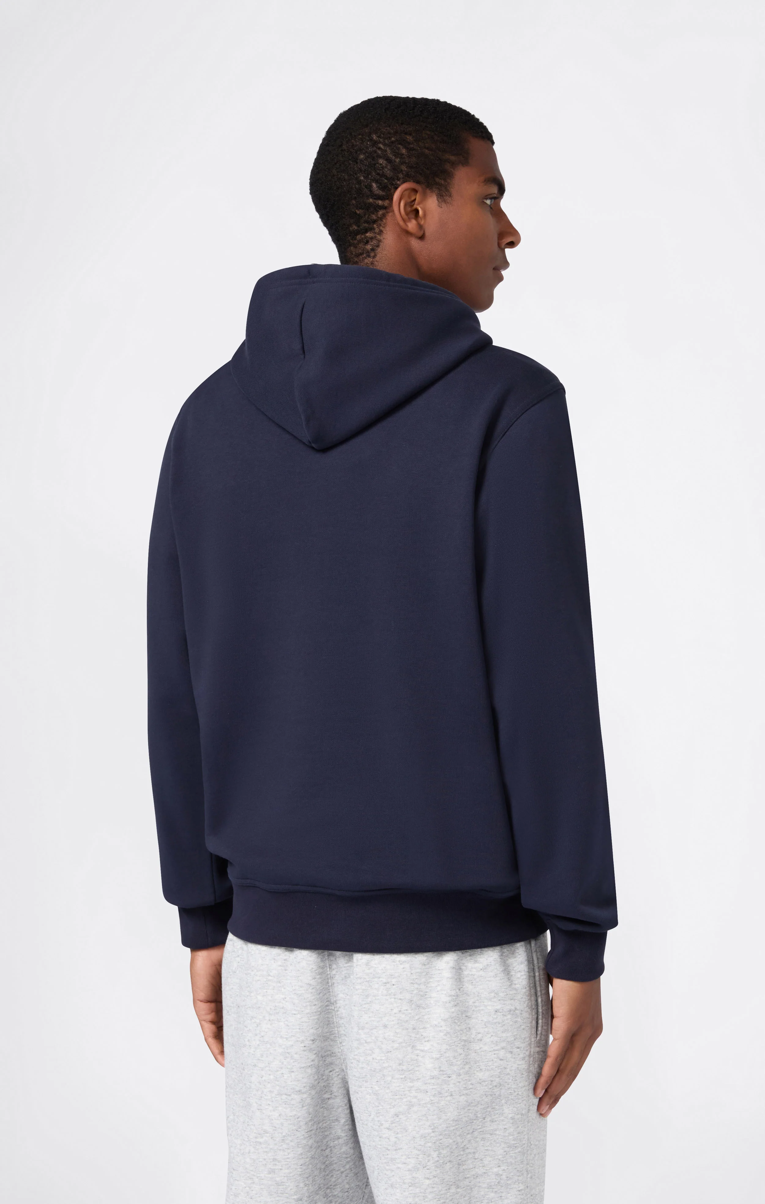 Men’s Fleece Hoodie with Big Embroidered Logo Icons - Image 4