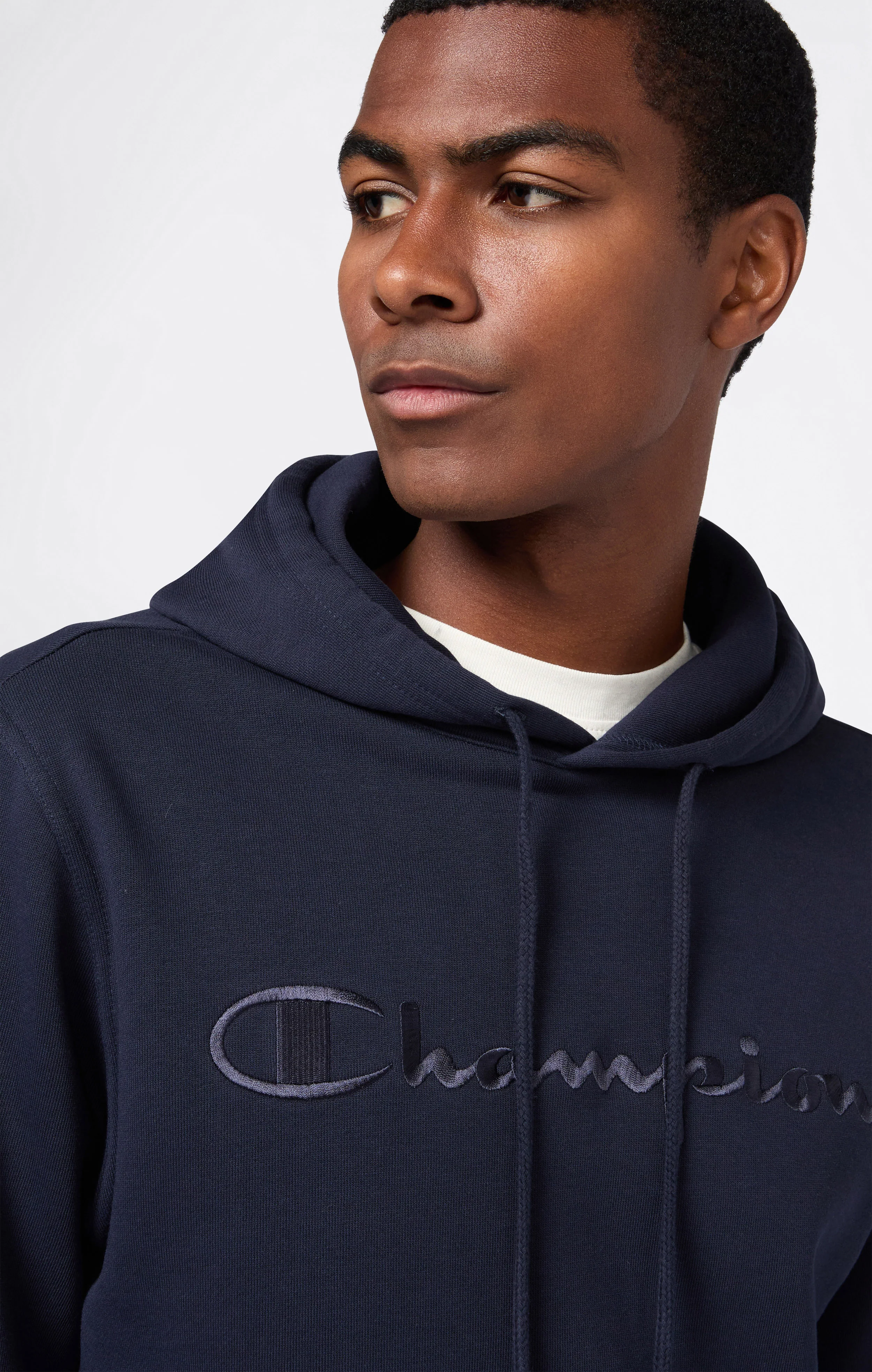 Men’s Fleece Hoodie with Big Embroidered Logo Icons - Image 5