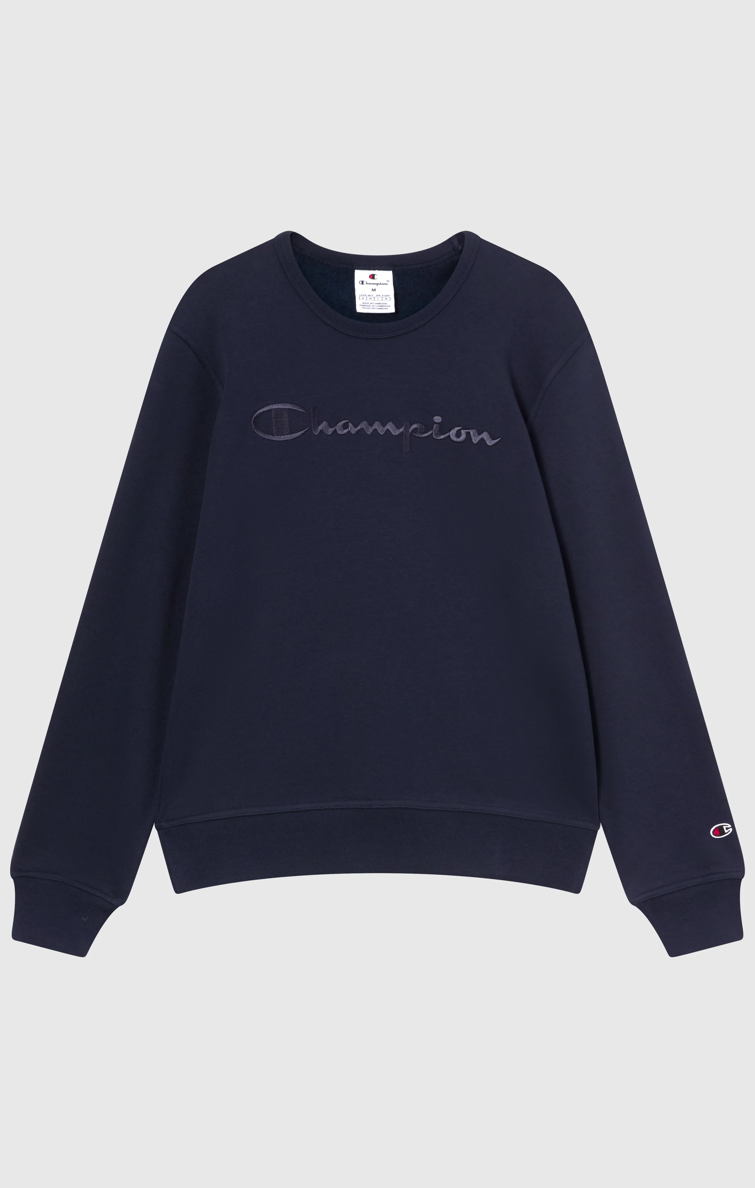 Men’s Fleece Crewneck Sweatshirt with Big Embroidered Logo Icons - Image 6