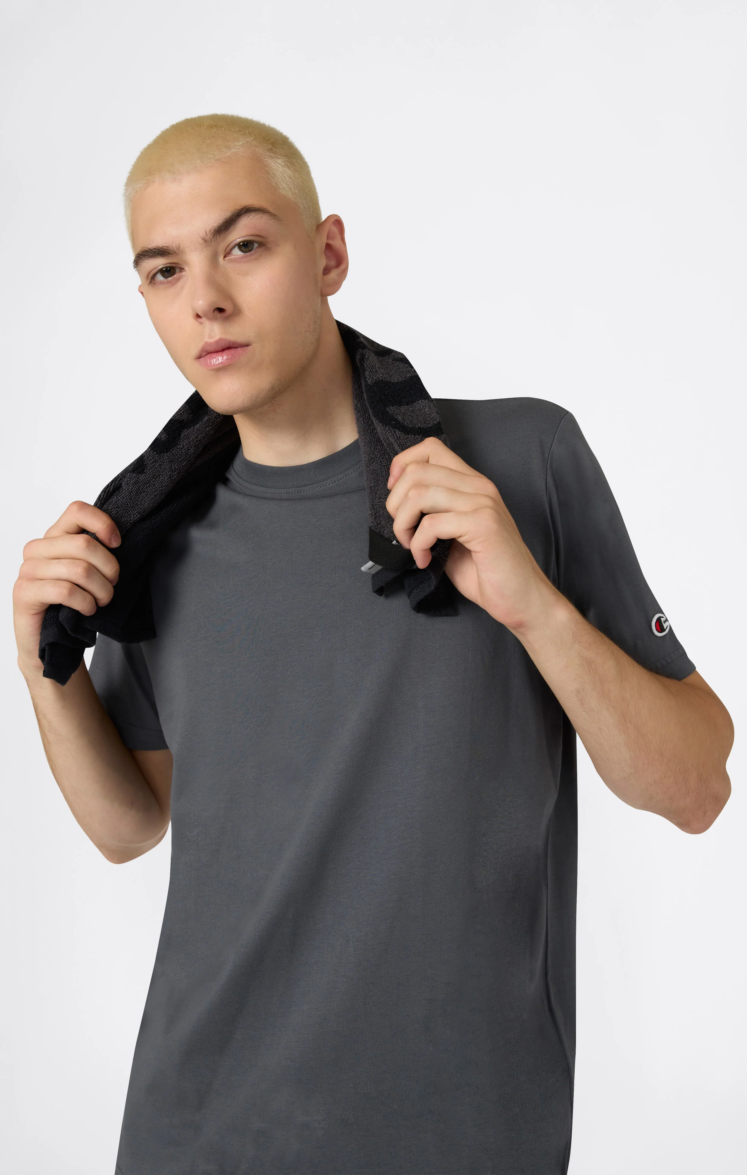 Men’s T-Shirt with Small C Embroidery Logo Icons - Image 3
