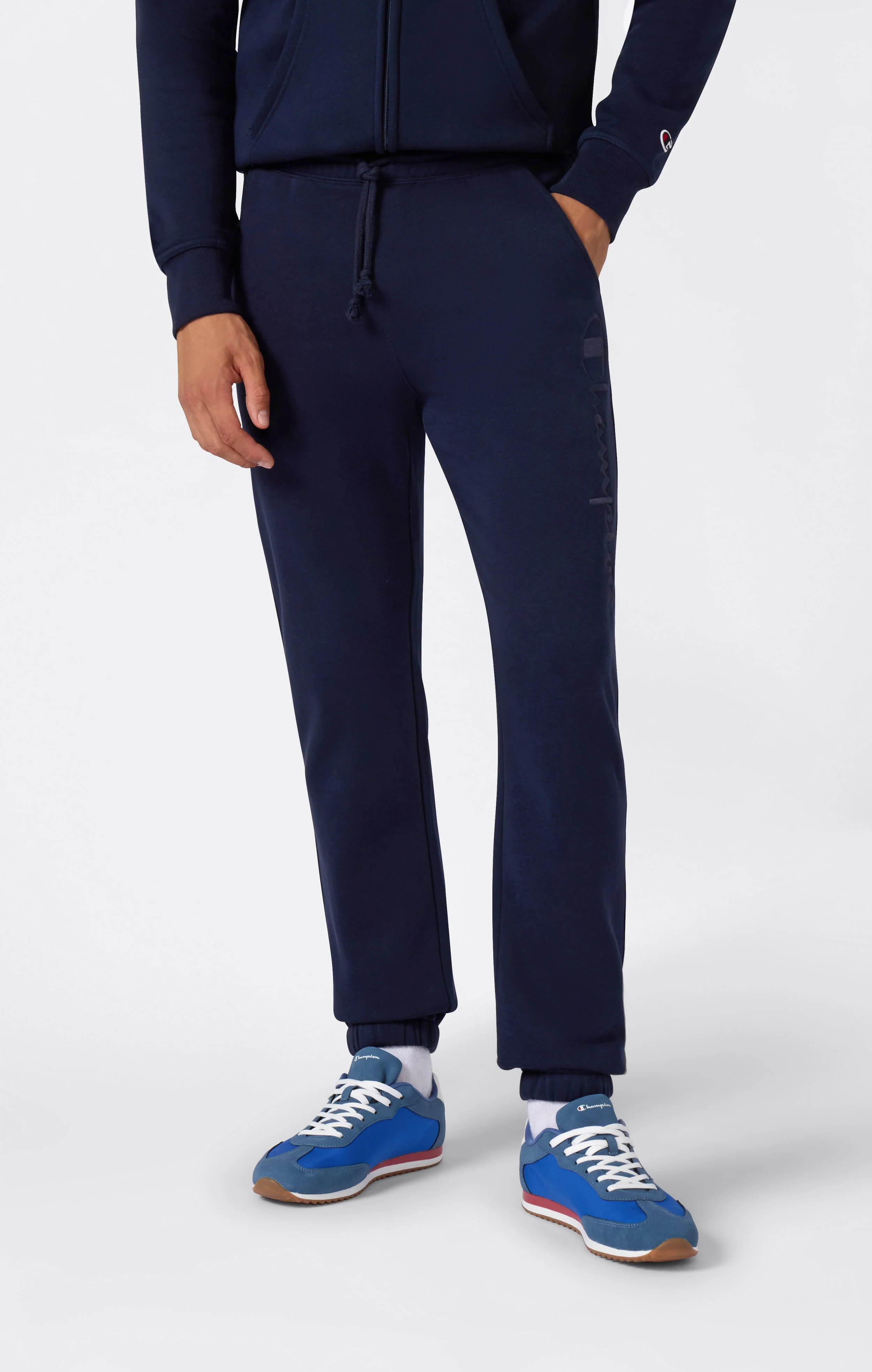 Men’s Elastic Cuff Slim Fit Fleece Joggers Icons