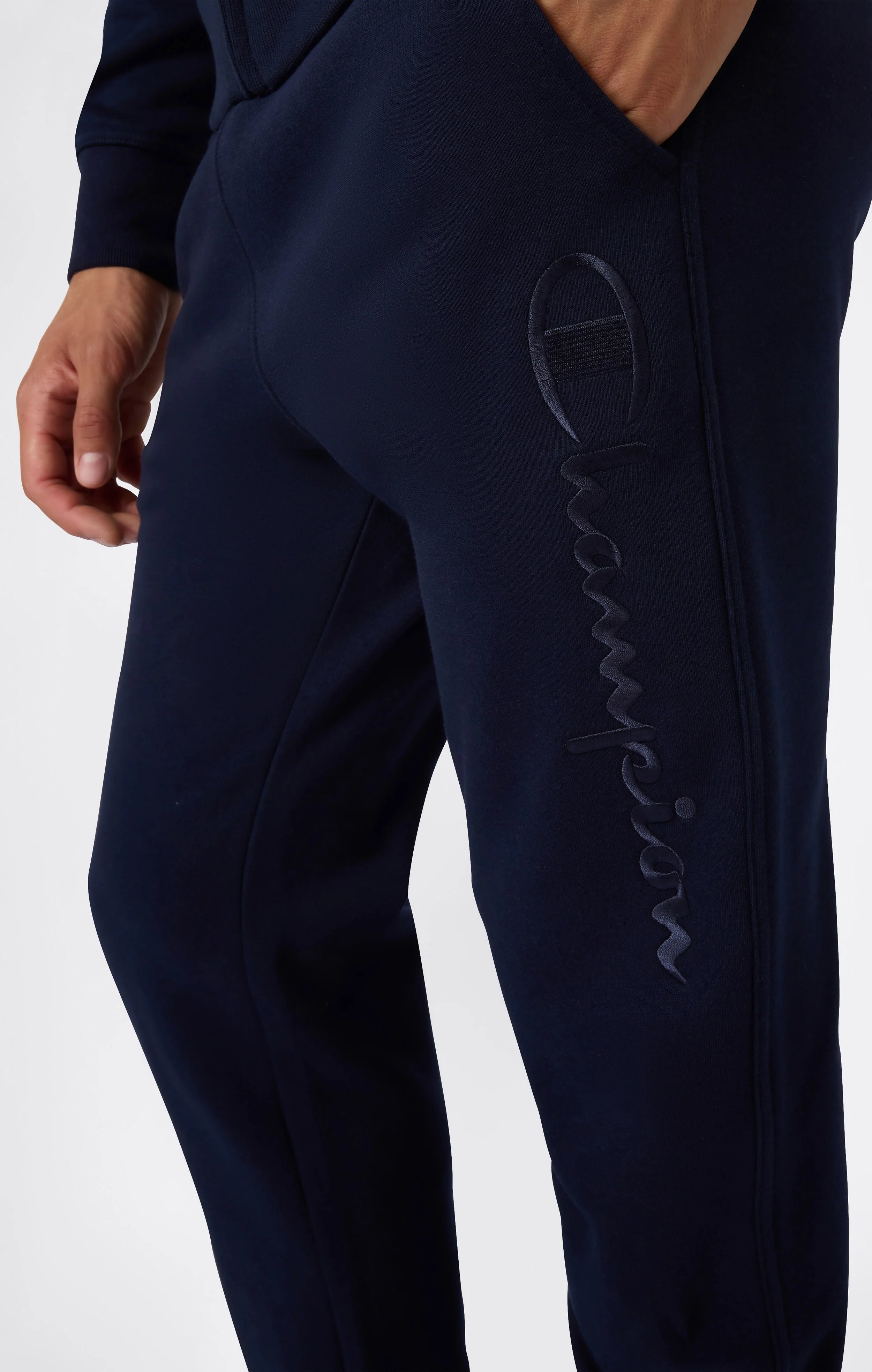 Men’s Elastic Cuff Slim Fit Fleece Joggers Icons - Image 4