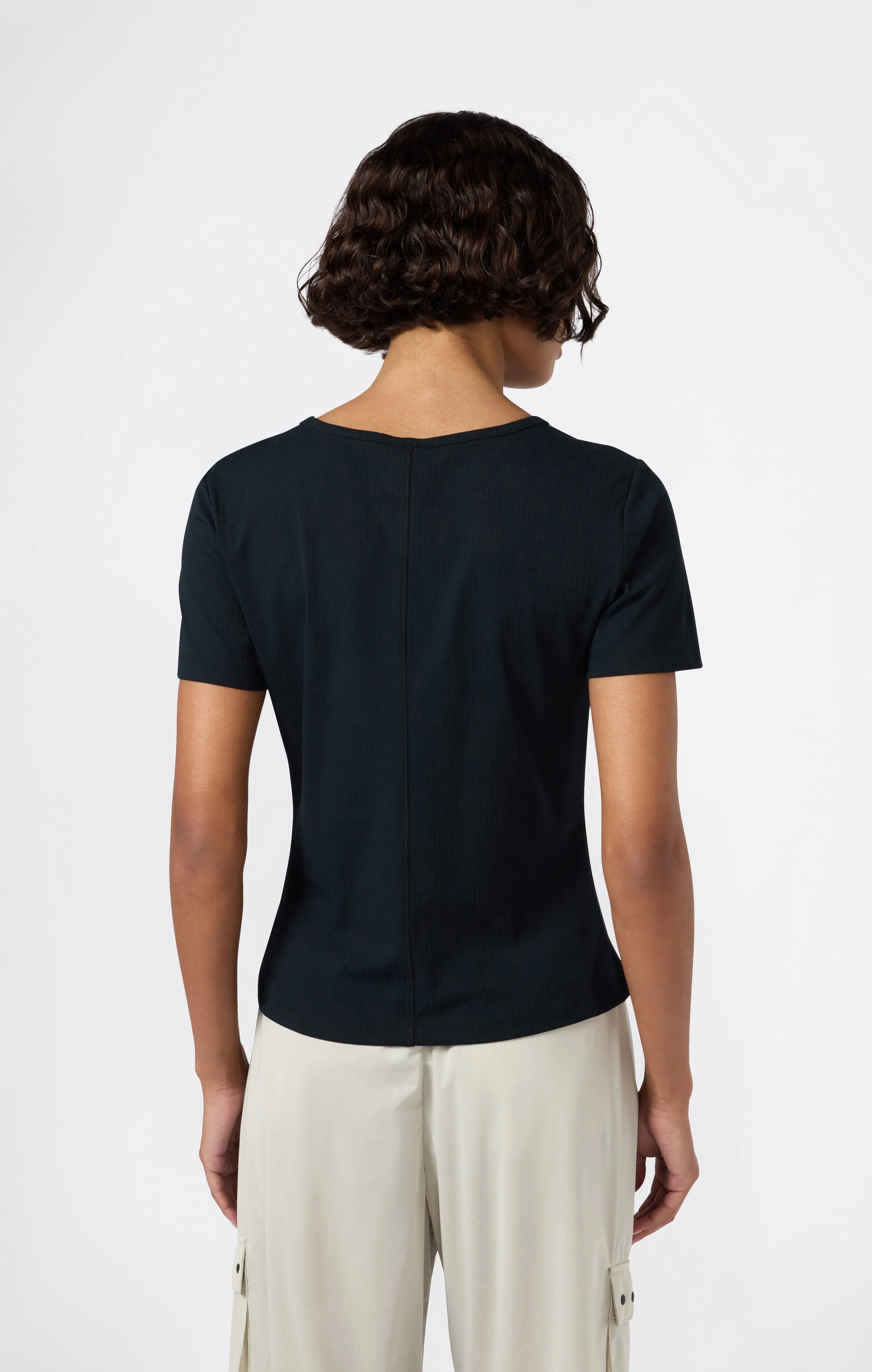 Women's Ribbed Slim Fit C-Tech T-Shirt - Image 5