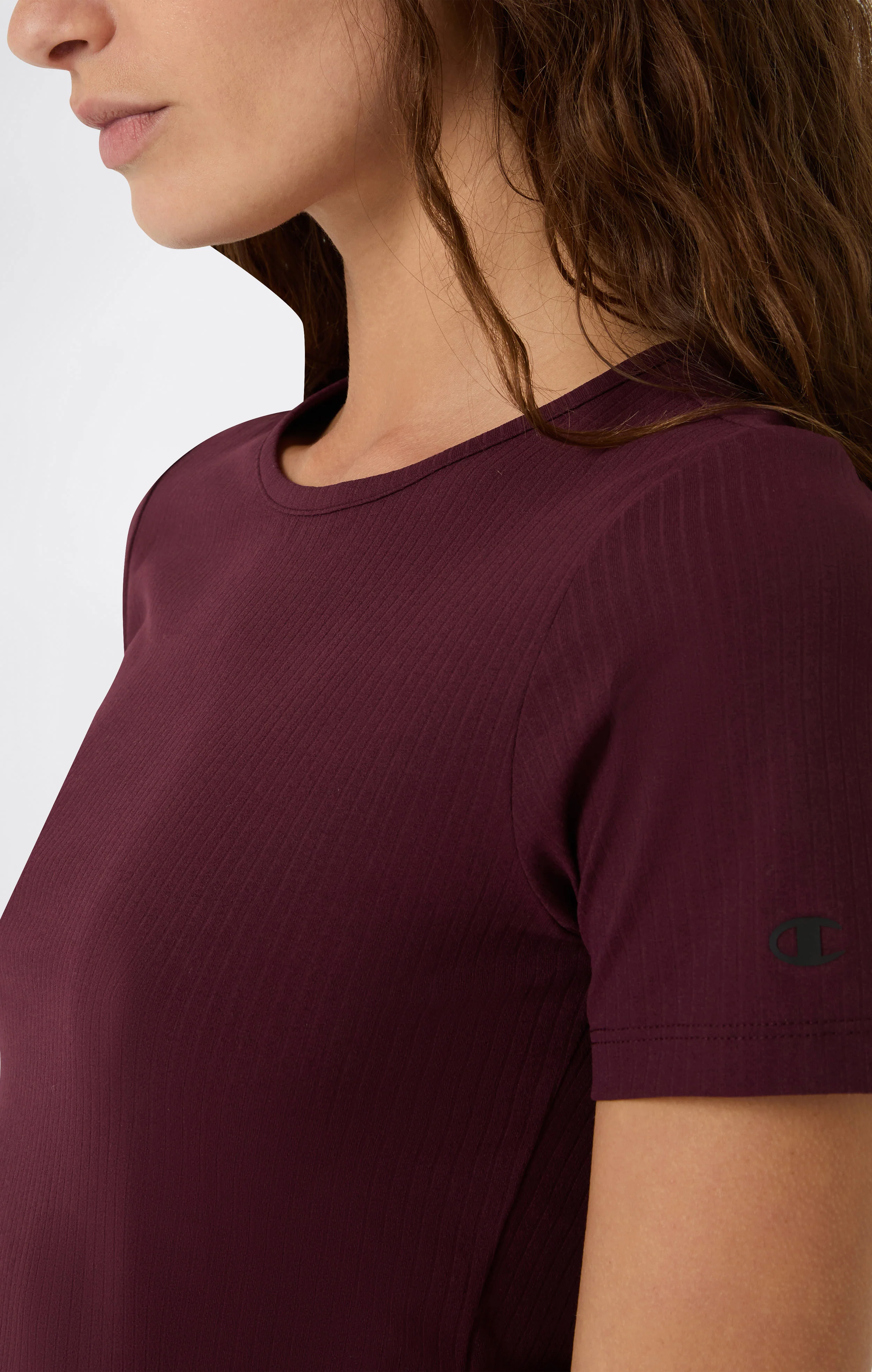 Women's Ribbed Slim Fit C-Tech T-Shirt - Image 4