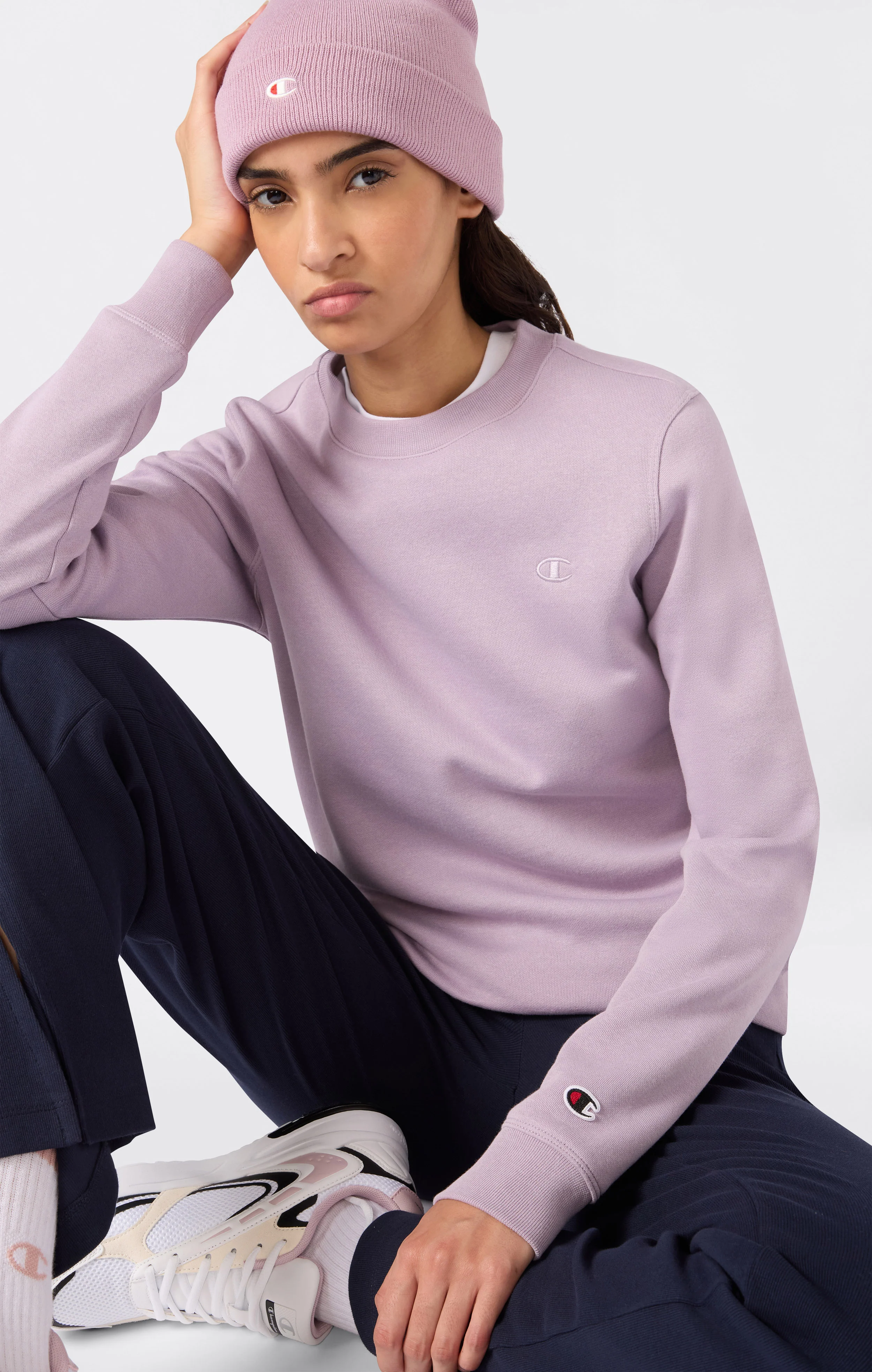 Women’s Fleece Crewneck Sweatshirt Icons - Image 3