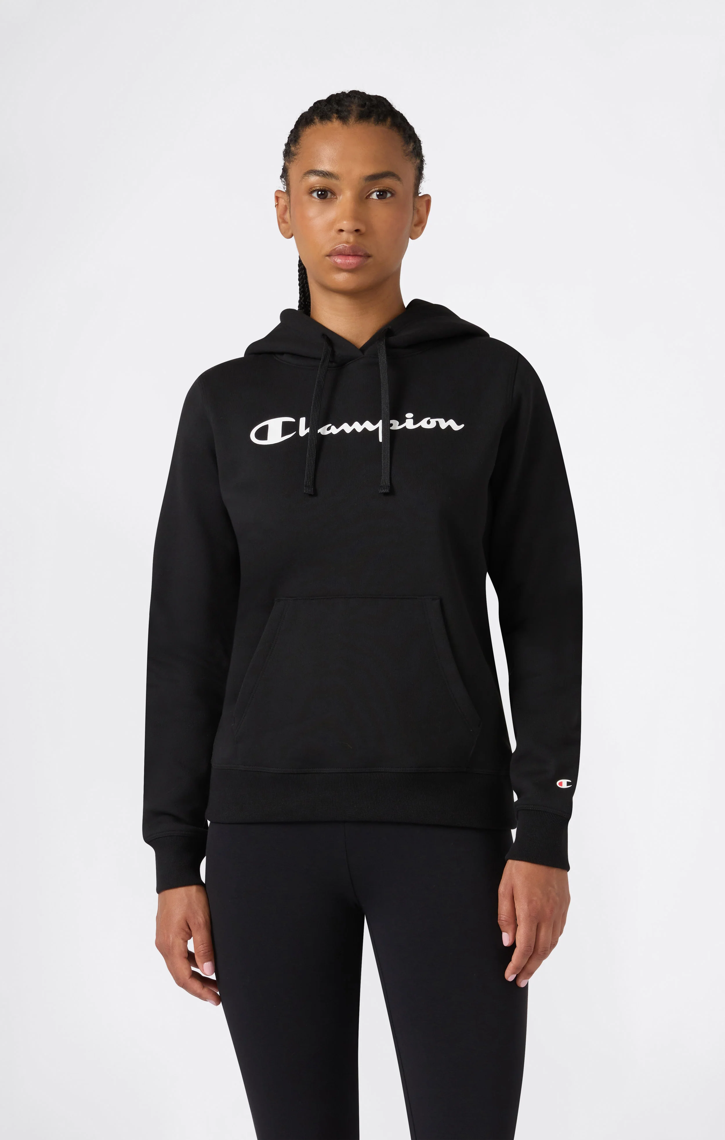 Women's Fleece Hooded Sweatshirt Script Logo