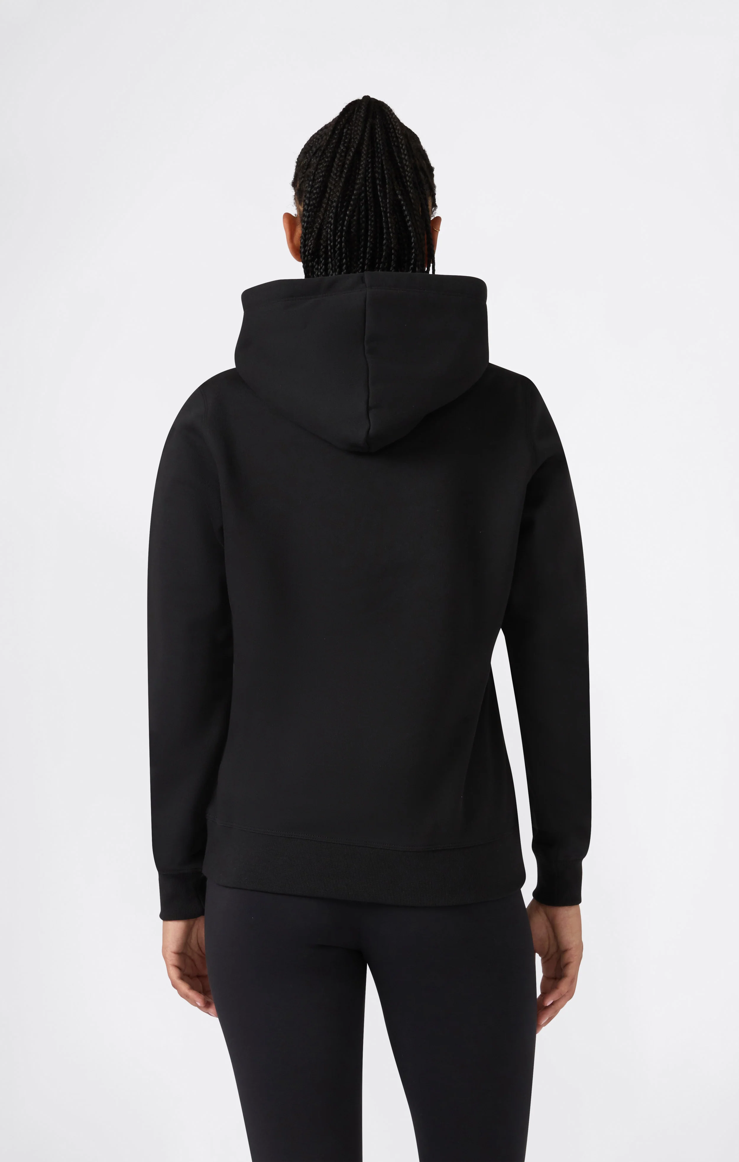 Women's Fleece Hooded Sweatshirt Script Logo - Image 4