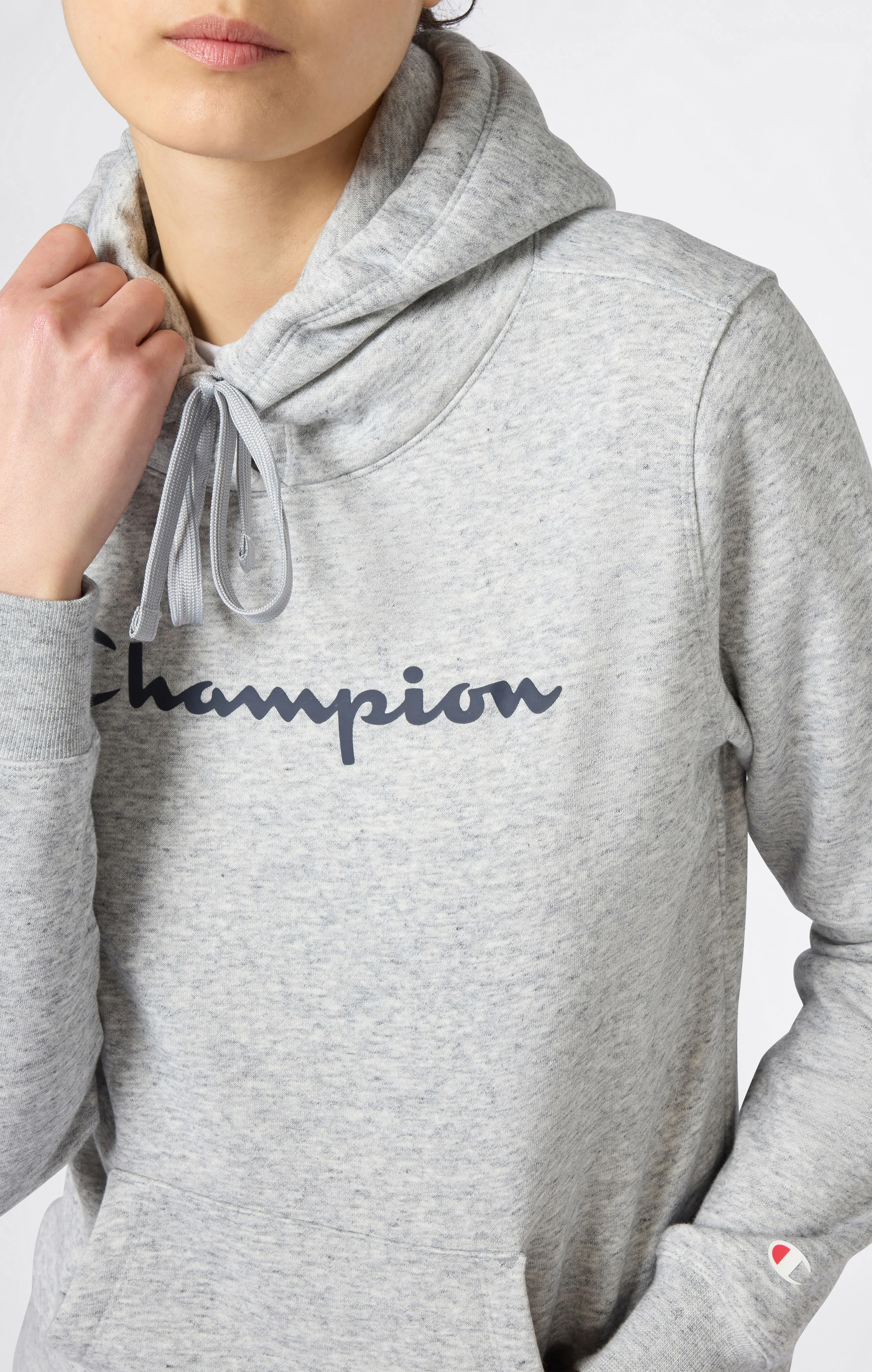 Women's Fleece Hooded Sweatshirt Script Logo - Image 3