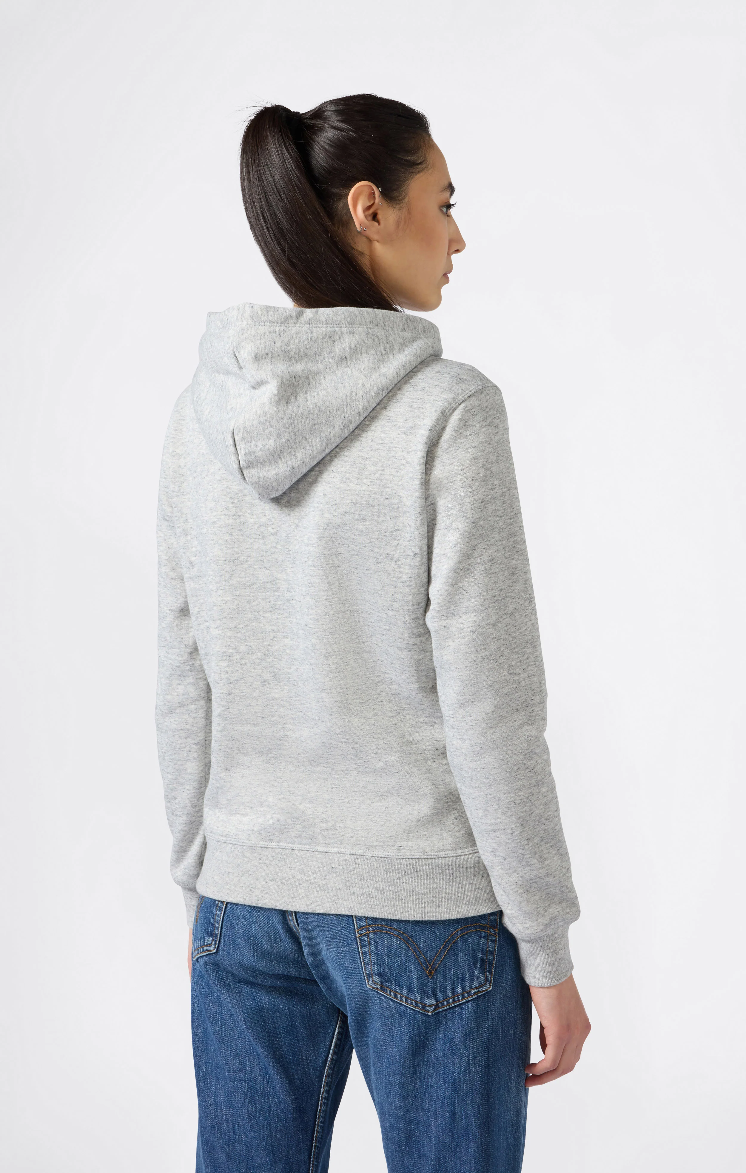 Women's Fleece Hooded Sweatshirt Script Logo - Image 5