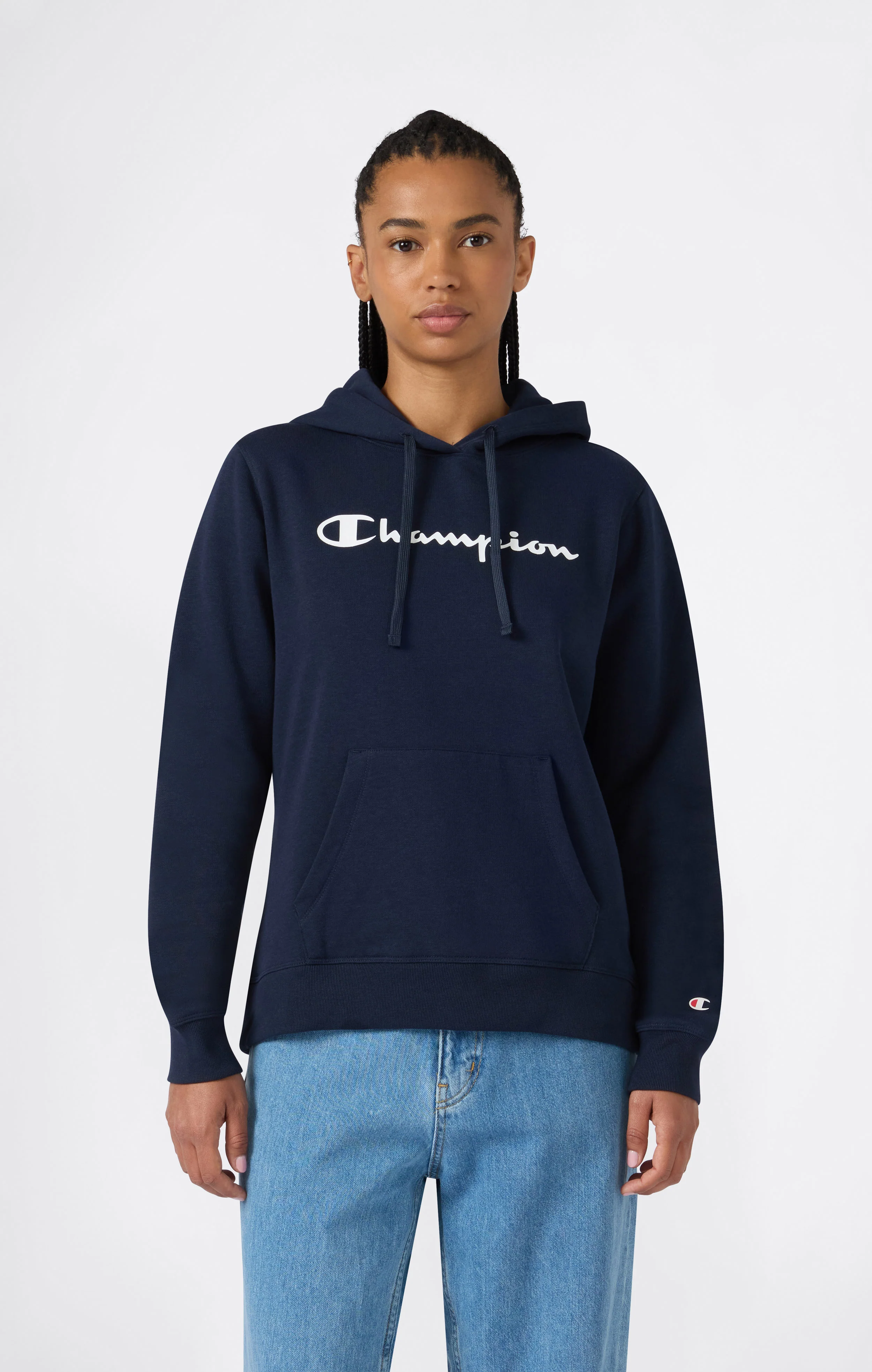 Women's Fleece Hooded Sweatshirt Script Logo