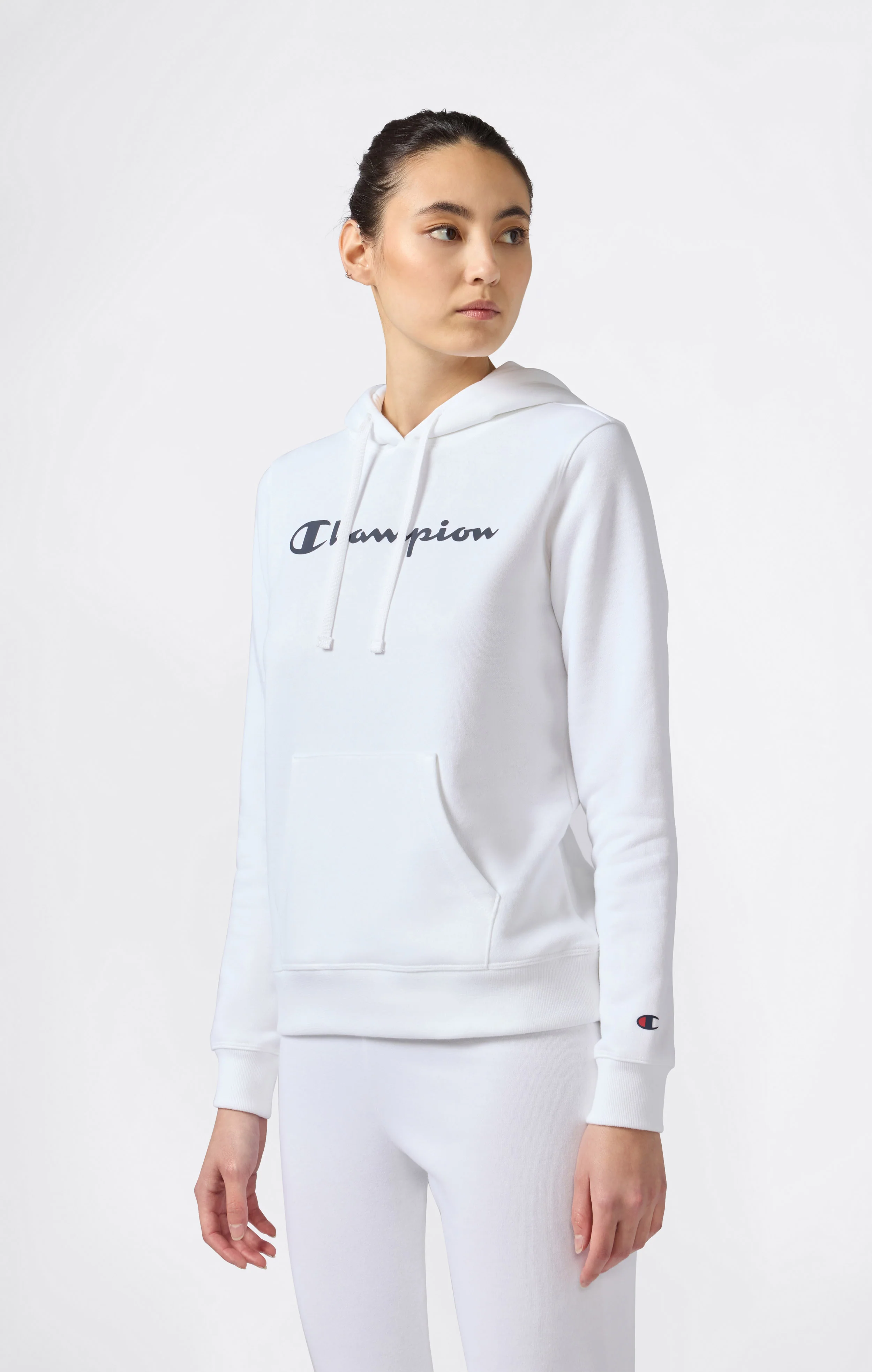 Women's Fleece Hooded Sweatshirt Script Logo