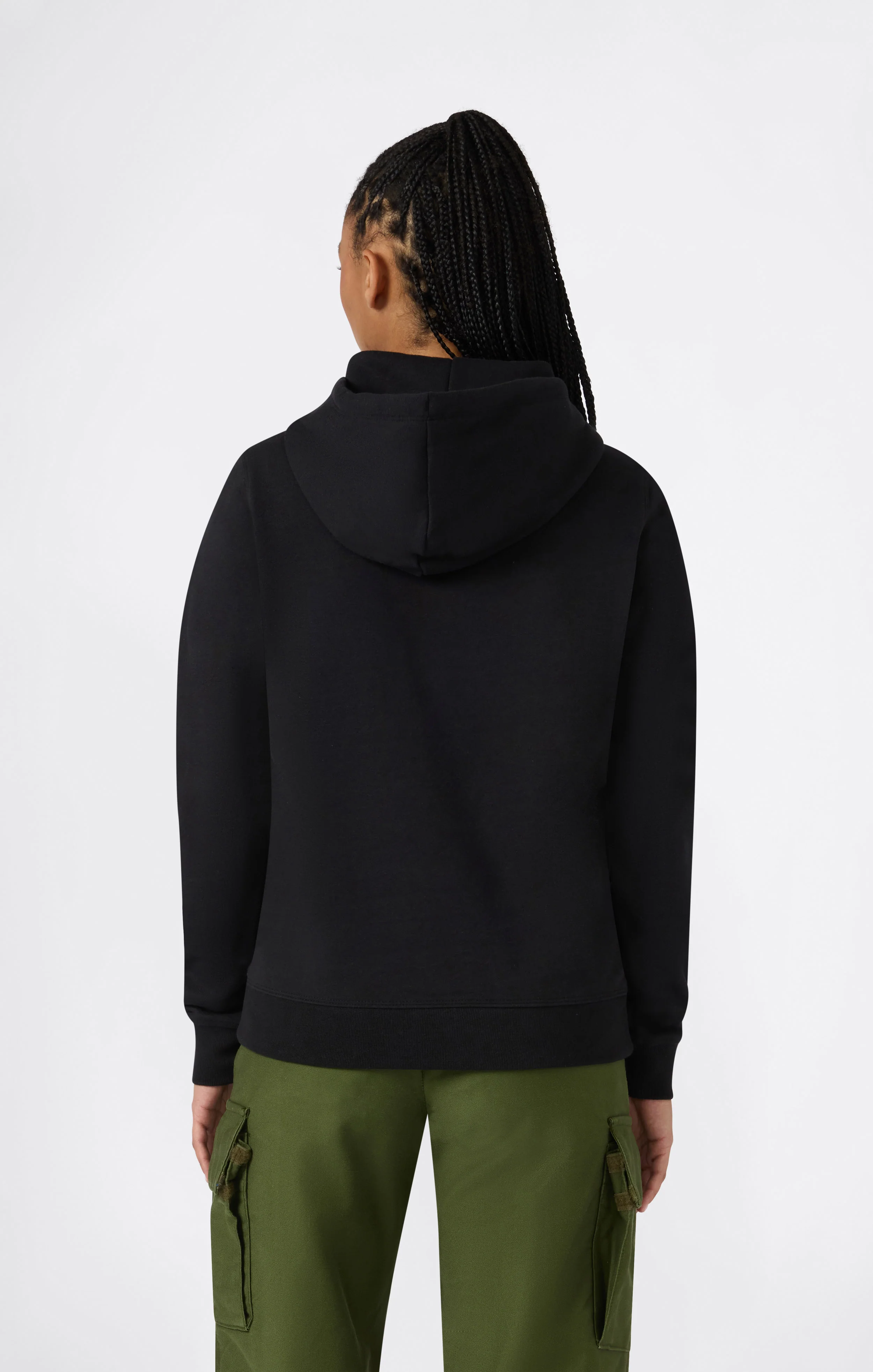 Women’s Fleece Hoodie with Small Embroidered Logo Icons - Image 4