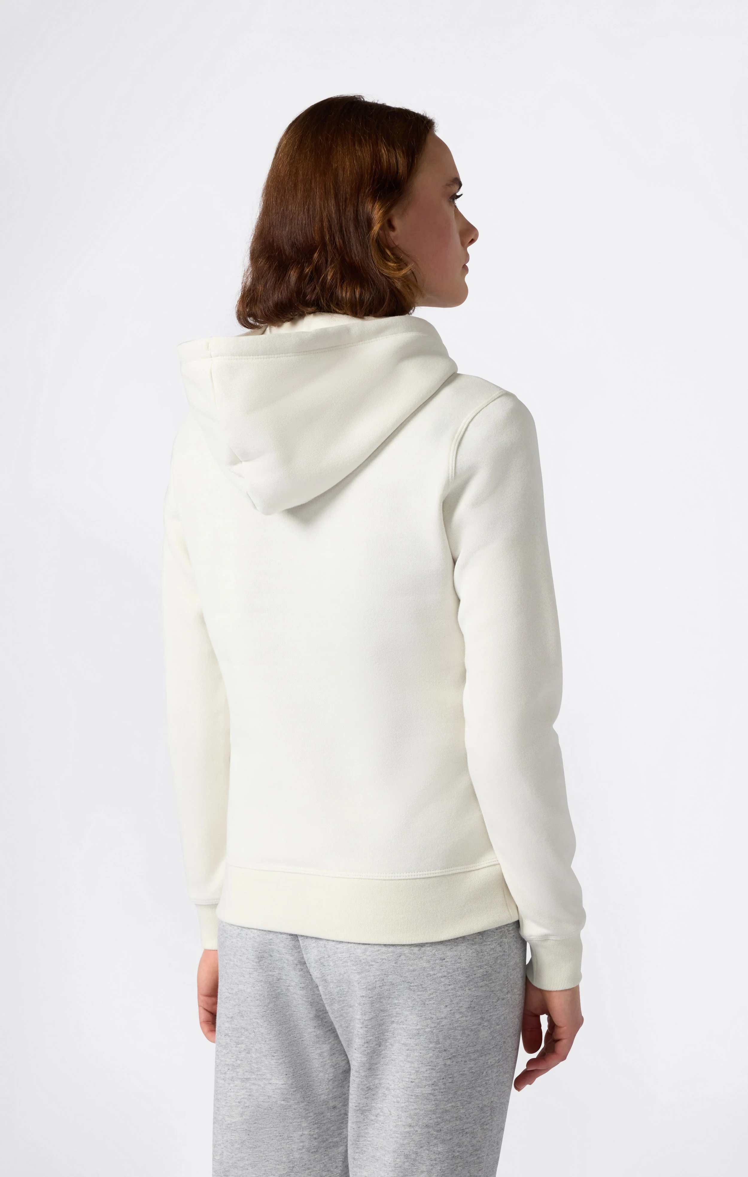 Women’s Fleece Hoodie with Small Embroidered Logo Icons - Image 2