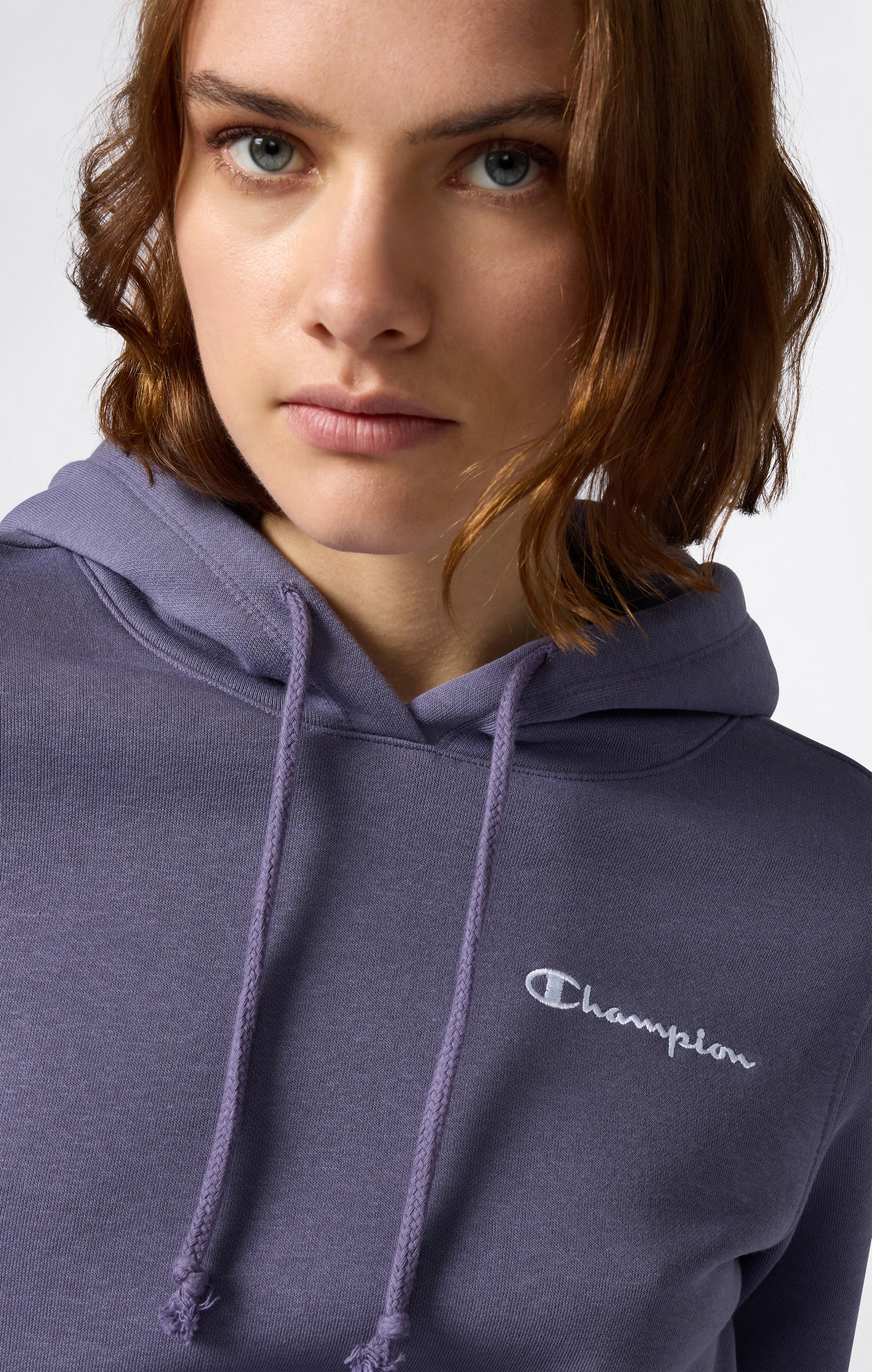 Women’s Fleece Hoodie with Small Embroidered Logo Icons - Image 4