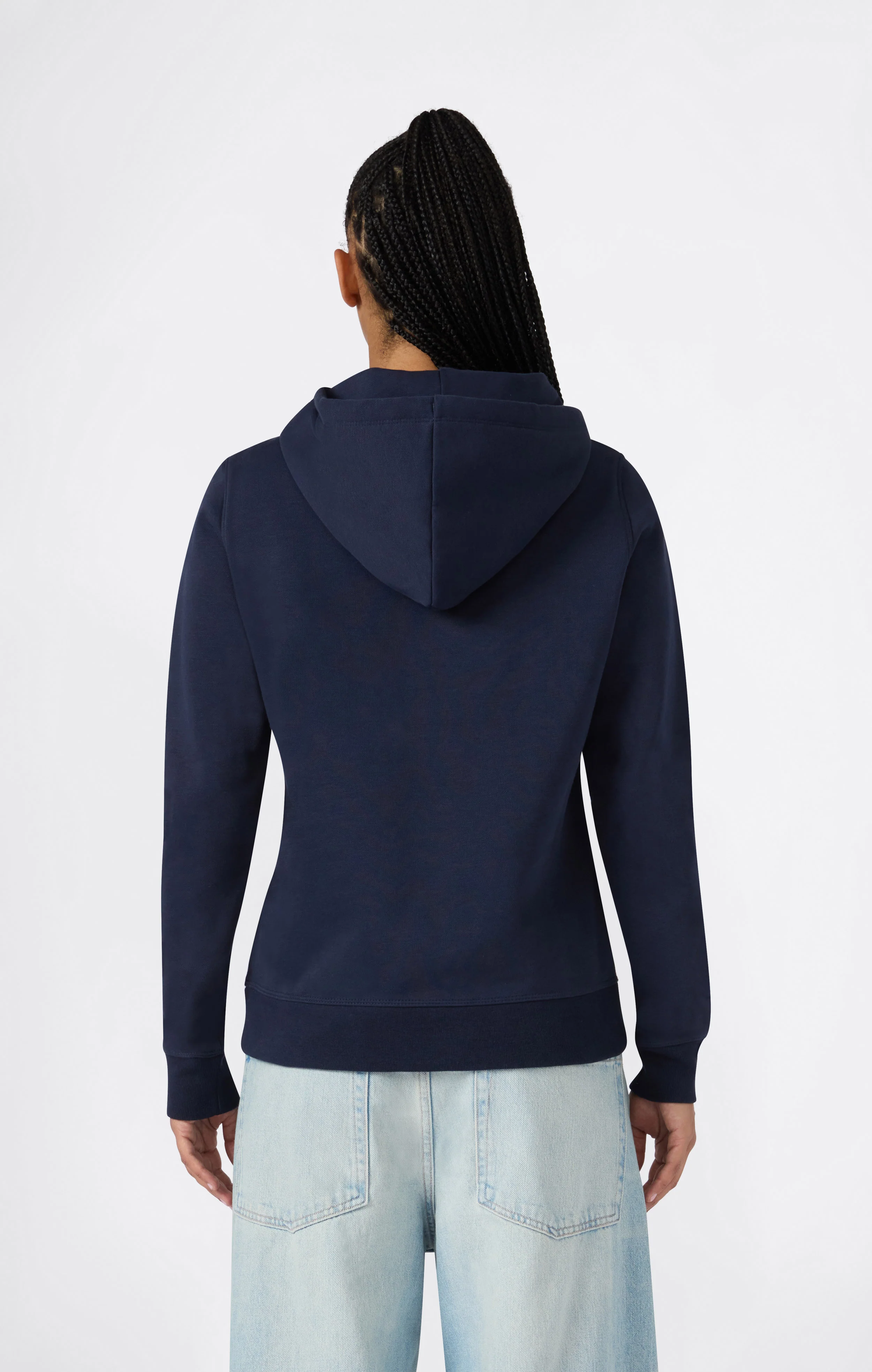 Women’s Fleece Hoodie with Small Embroidered Logo Icons - Image 4
