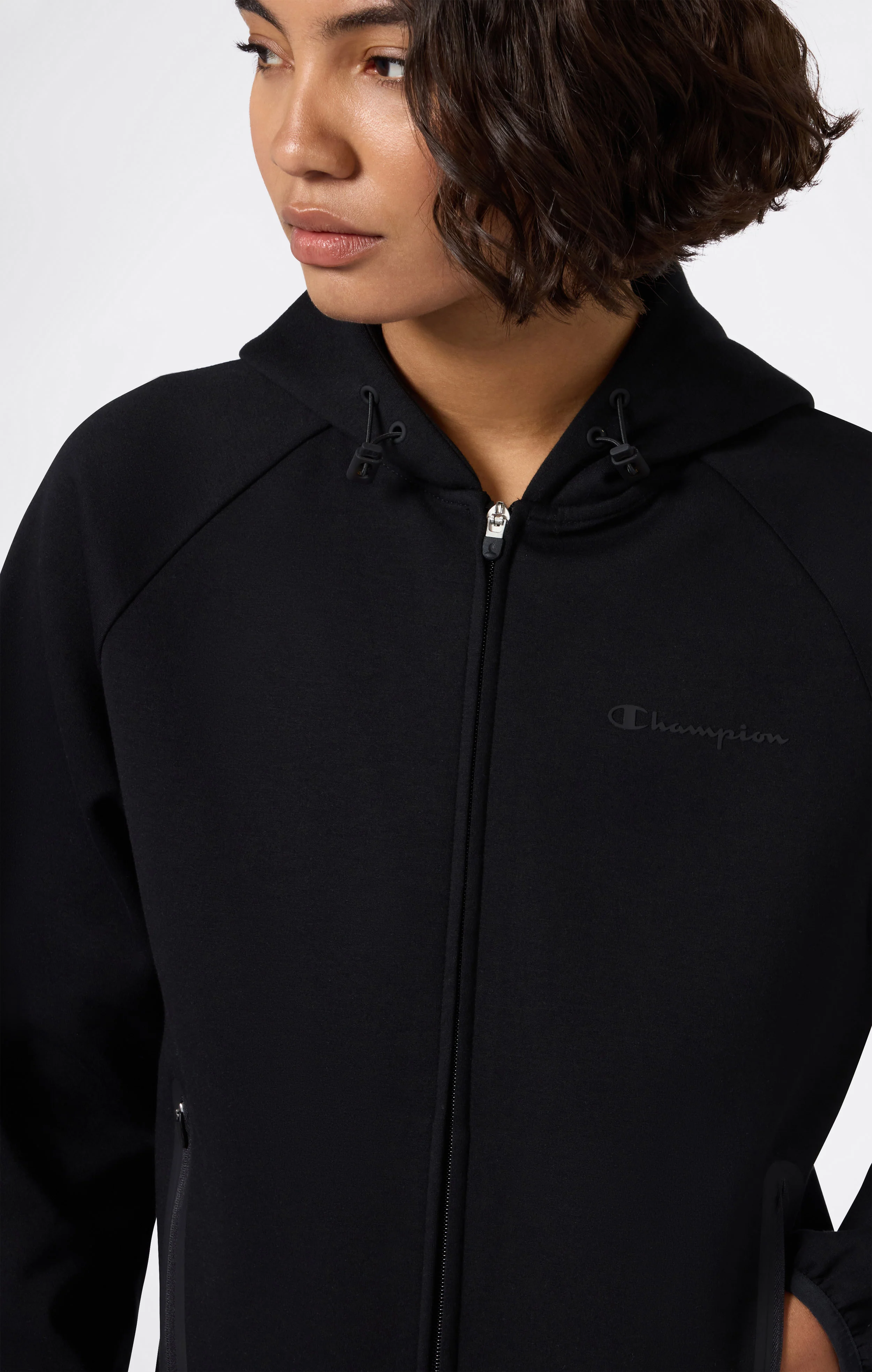 Women’s Full Zip Hoodie Stretch Poly-Cotton Sweatshirt C-Tech - Image 3