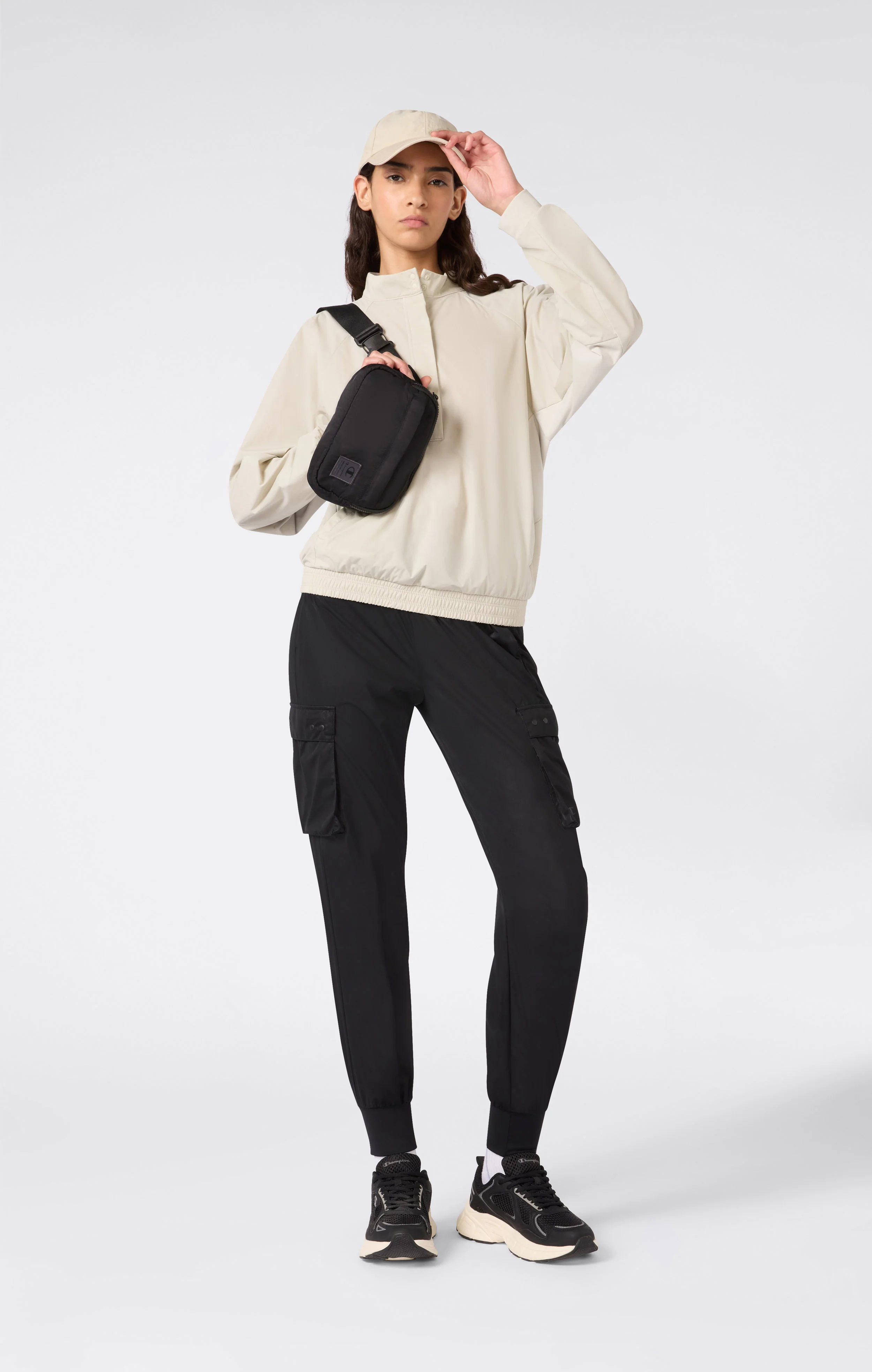 Women’s Half Zip Ultra Light Woven Top - Image 2